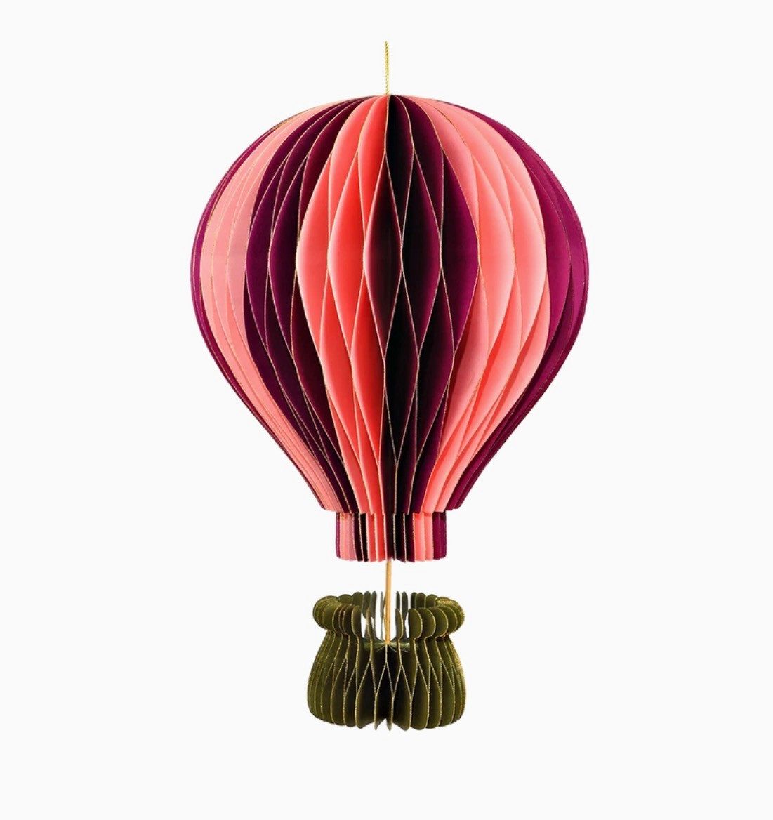Seyila Home Papierdekoration Heissluftballon Aufhänger aus Papier / Pappe