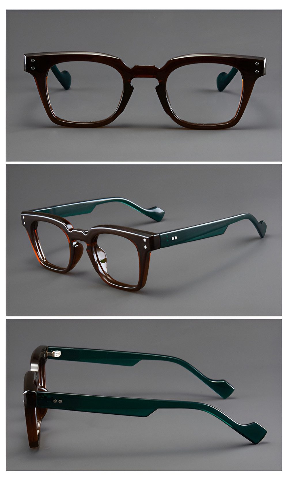 PACIEA Brille Ohne Sehstärke Damen Herren Vintage Mehrfarbig Anti Blaulicht