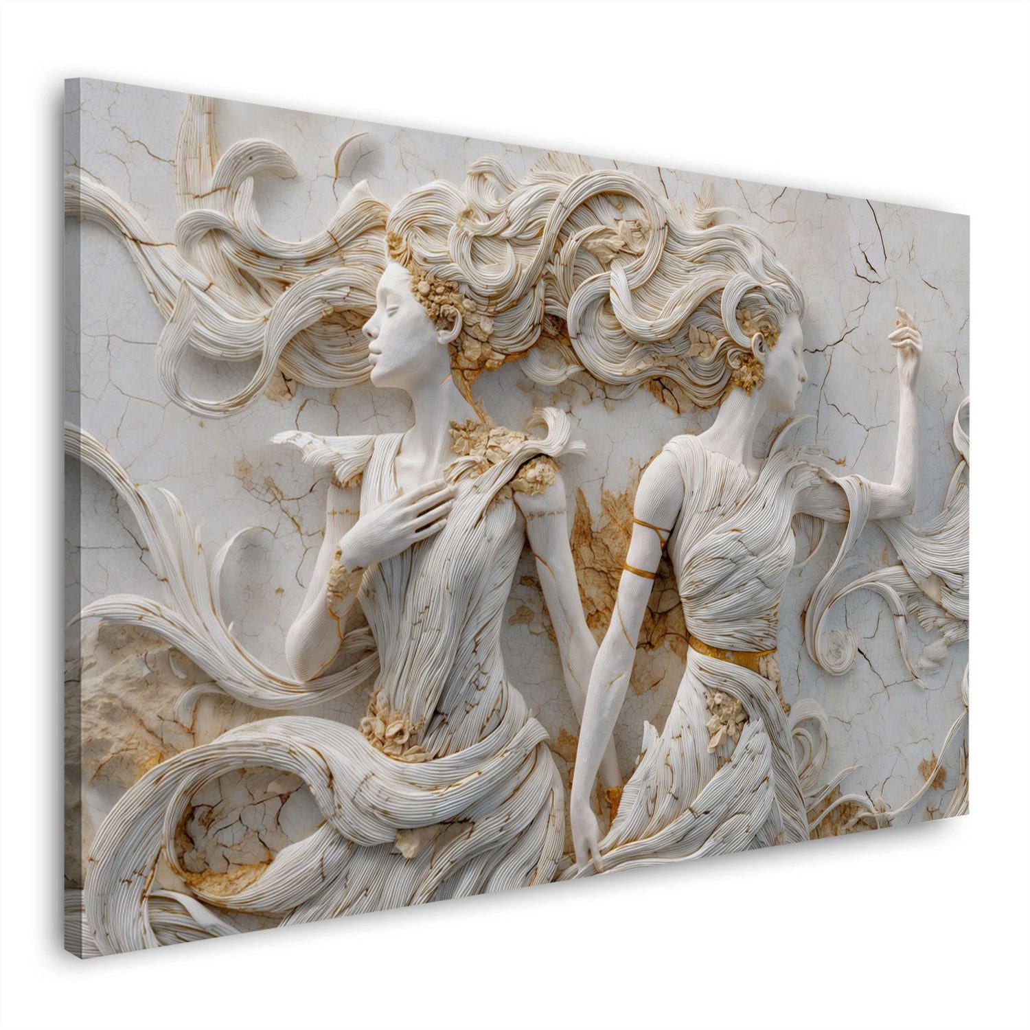 Artedinoi Leinwandbild Elegante Damen abstrakte Skulptur Wandbild Leinwandbild Kunstdruck XL, Damenskulptur, abstrakt