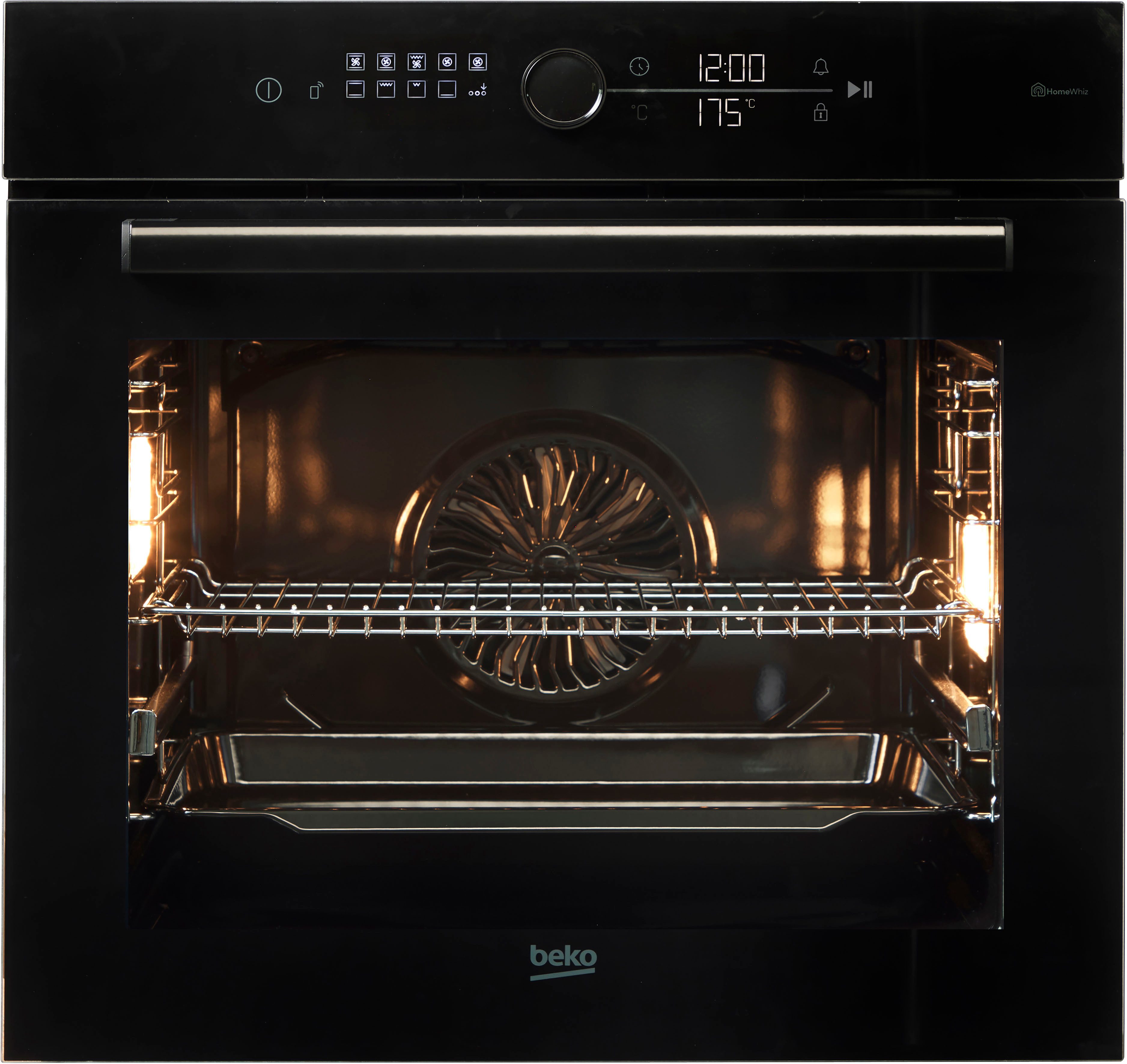 BEKO Einbaubackofen BBIM17400BS, mit 1-fach-Teleskopauszug, SteamShine