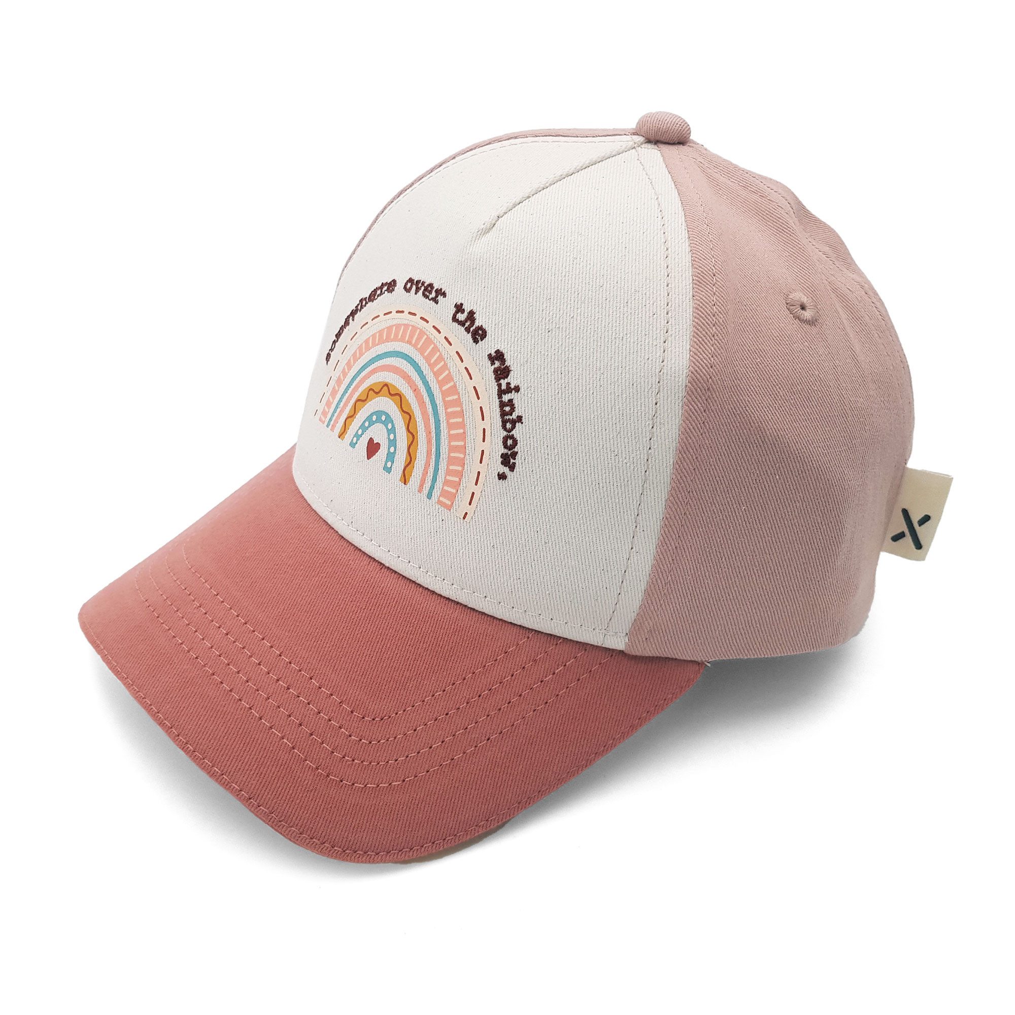 Maximo Baseball Cap (1-St) Regenbogen-Motiv, Basecap, 5-Panel, Klettverschluss, Mädchen