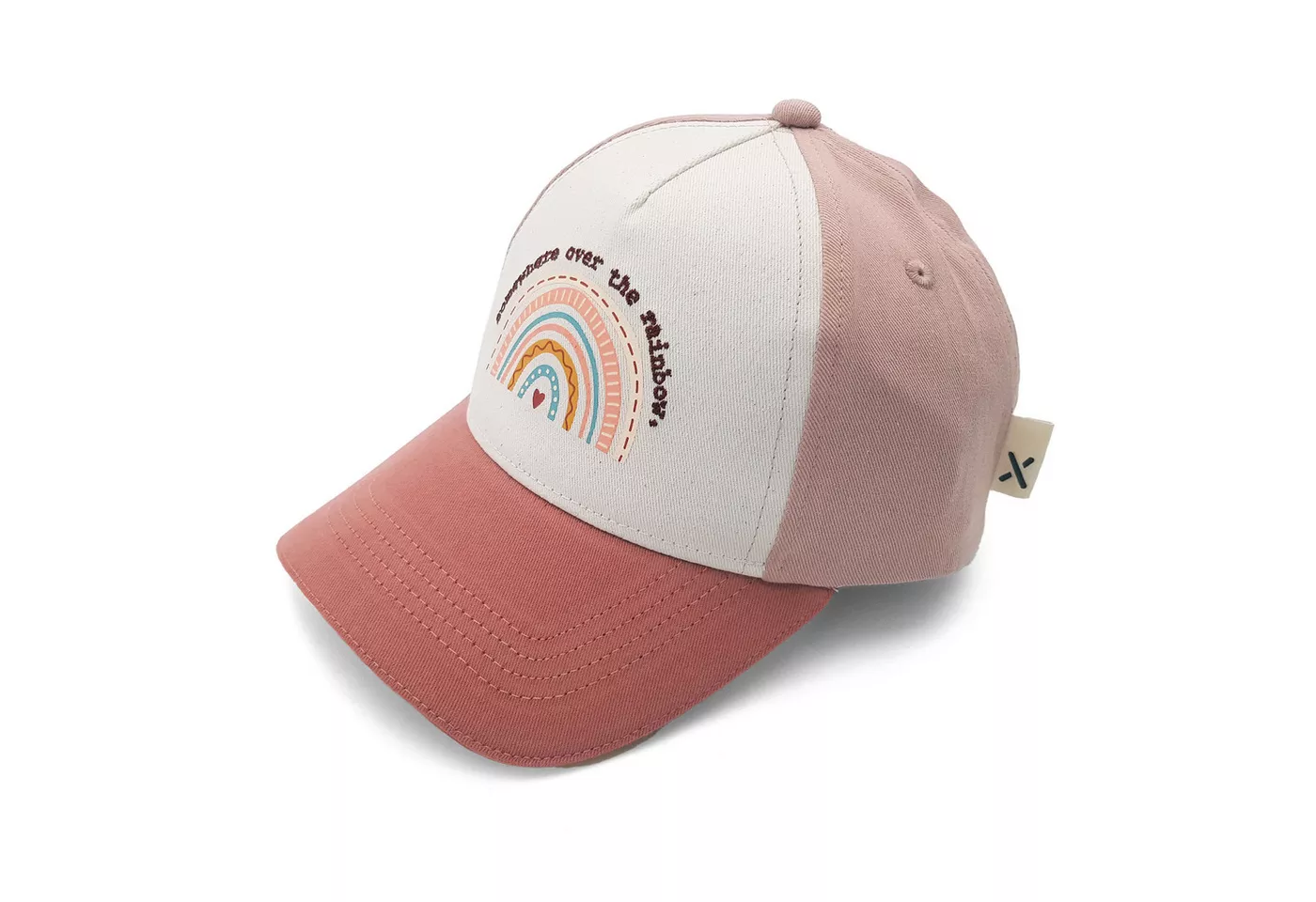 Maximo Baseball Cap (1-St) Regenbogen-Motiv, Basecap, 5-Panel, Klettverschluss, Mädchen