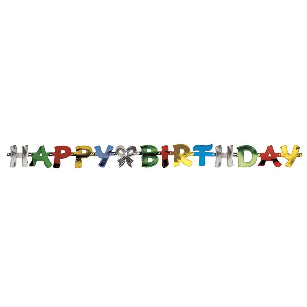 PAPSTAR Girlande Grußkette 1,4 m Happy Birthday