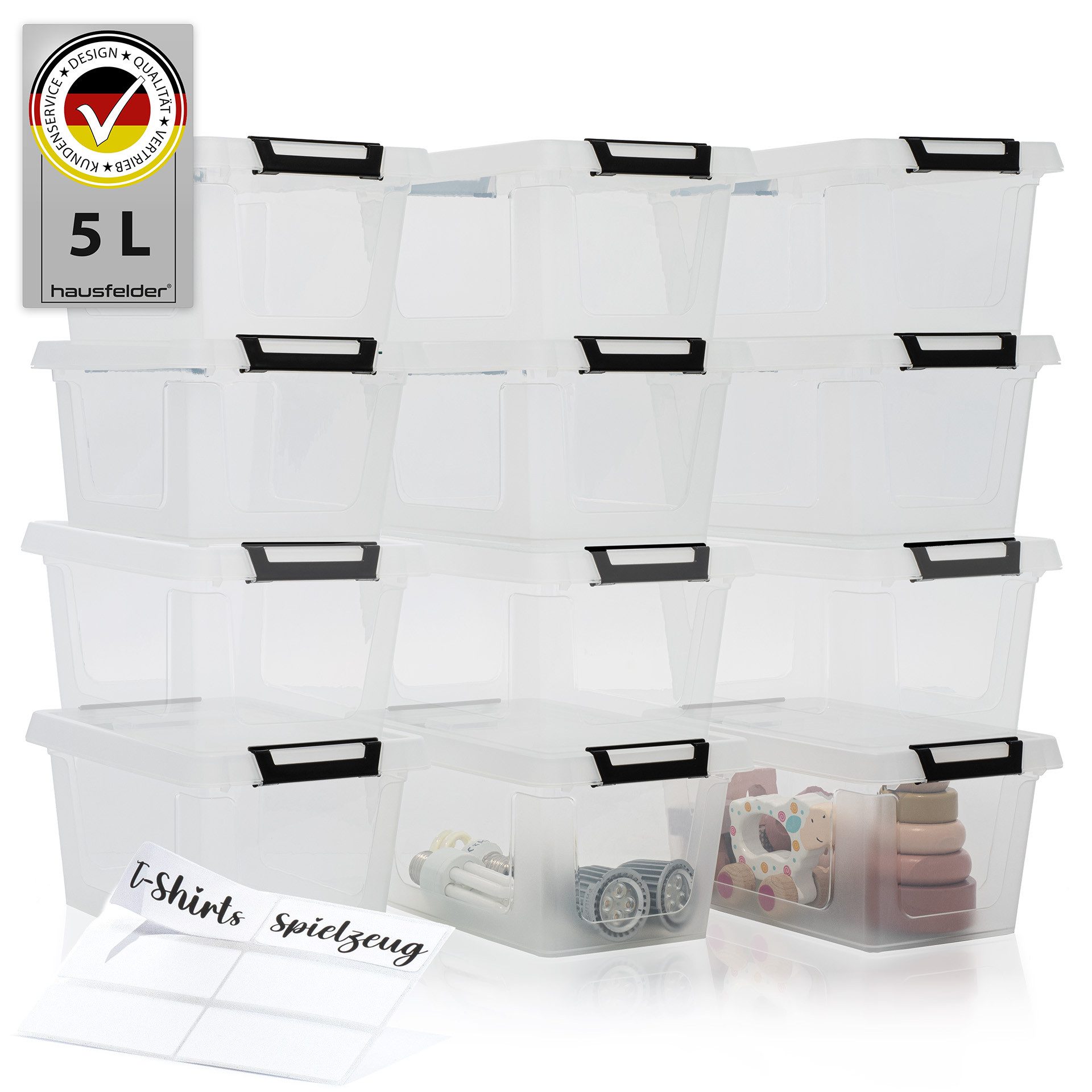 Hausfelder Aufbewahrungsbox Ordnungsboxen mit Deckel und günstig online kaufen