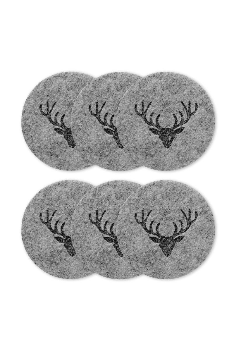 BOLTZE Whiskyglas Untersetzer - TJARK HIRSCHKOPF - grau