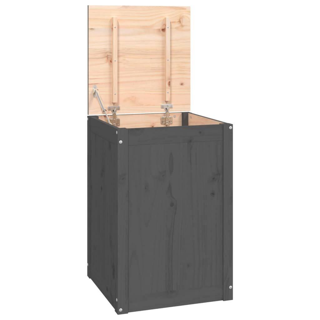 furnicato Wäschetruhe Grau 44x44x66 cm Massivholz günstig online kaufen