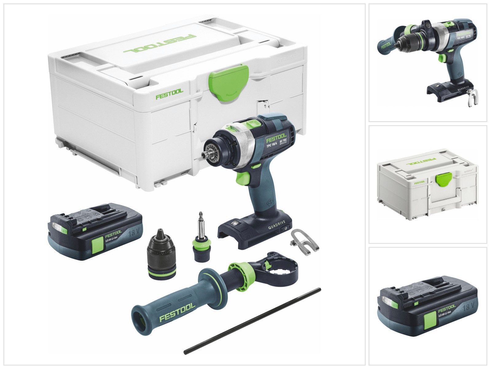 FESTOOL Akku-Schlagbohrschrauber TPC 18/4 I-Basic Akku Schlagbohrschrauber 18 V 75 Nm Brushless
