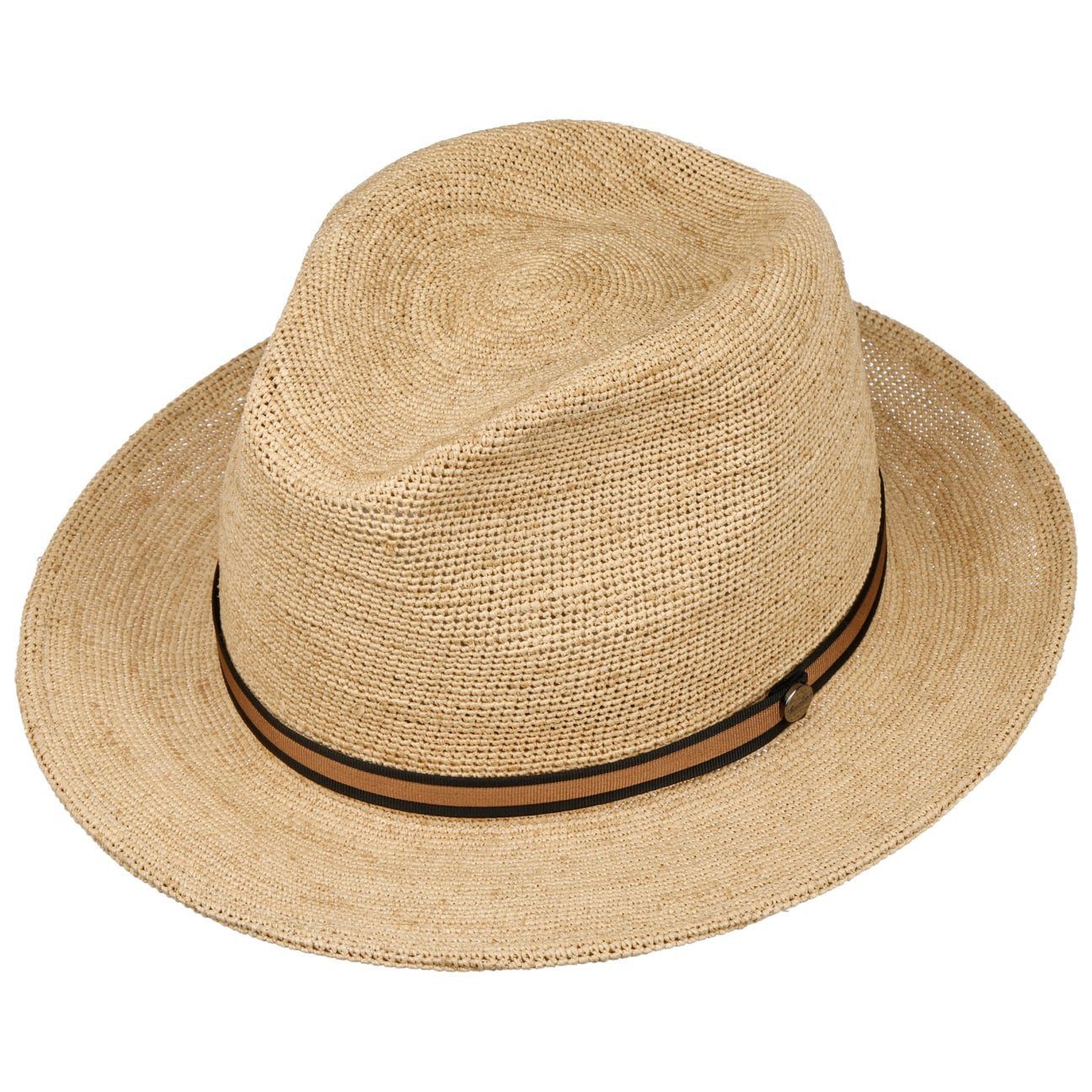 Borsalino Sonnenhut (1-St) Strohhut mit Ripsband, Made in Italy