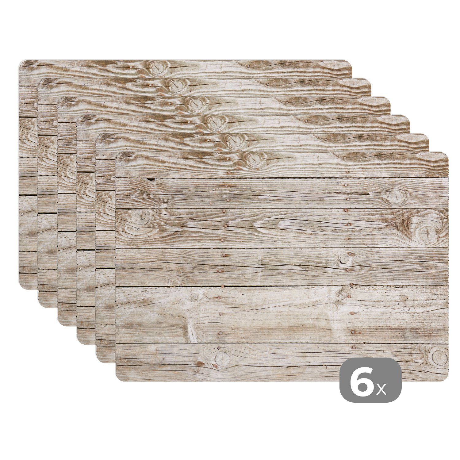 MuchoWow Platzset Eine helle Holzwand als günstig online kaufen