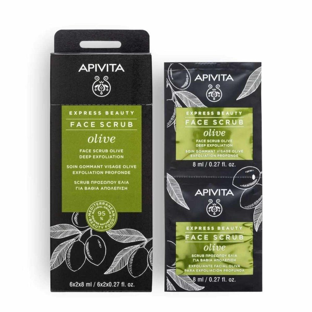 Apivita Gesichtspflege Express Beauty Intensive Peeling-Gesichtsmaske mit Olivenöl 2 x