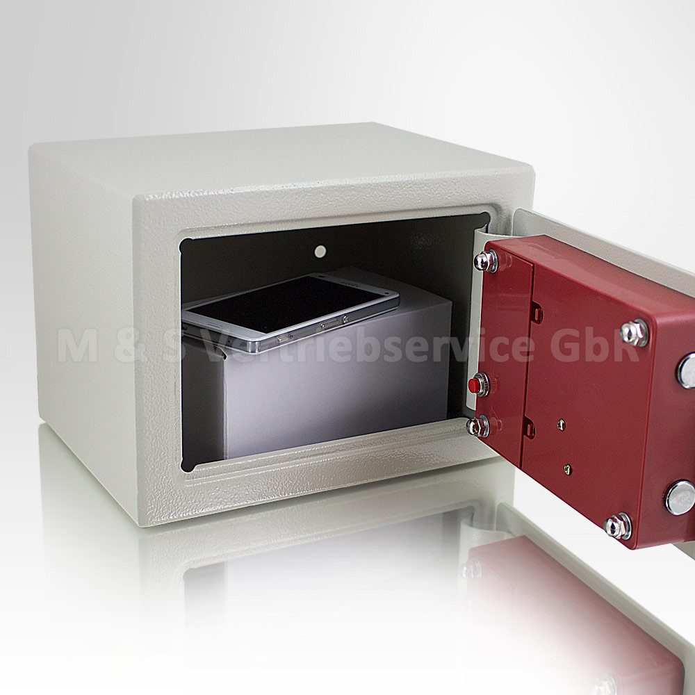 Bituxx Wandtresor Minisafe elektronisch Lichtgrau (MS-12361) – Bild 3 von 5