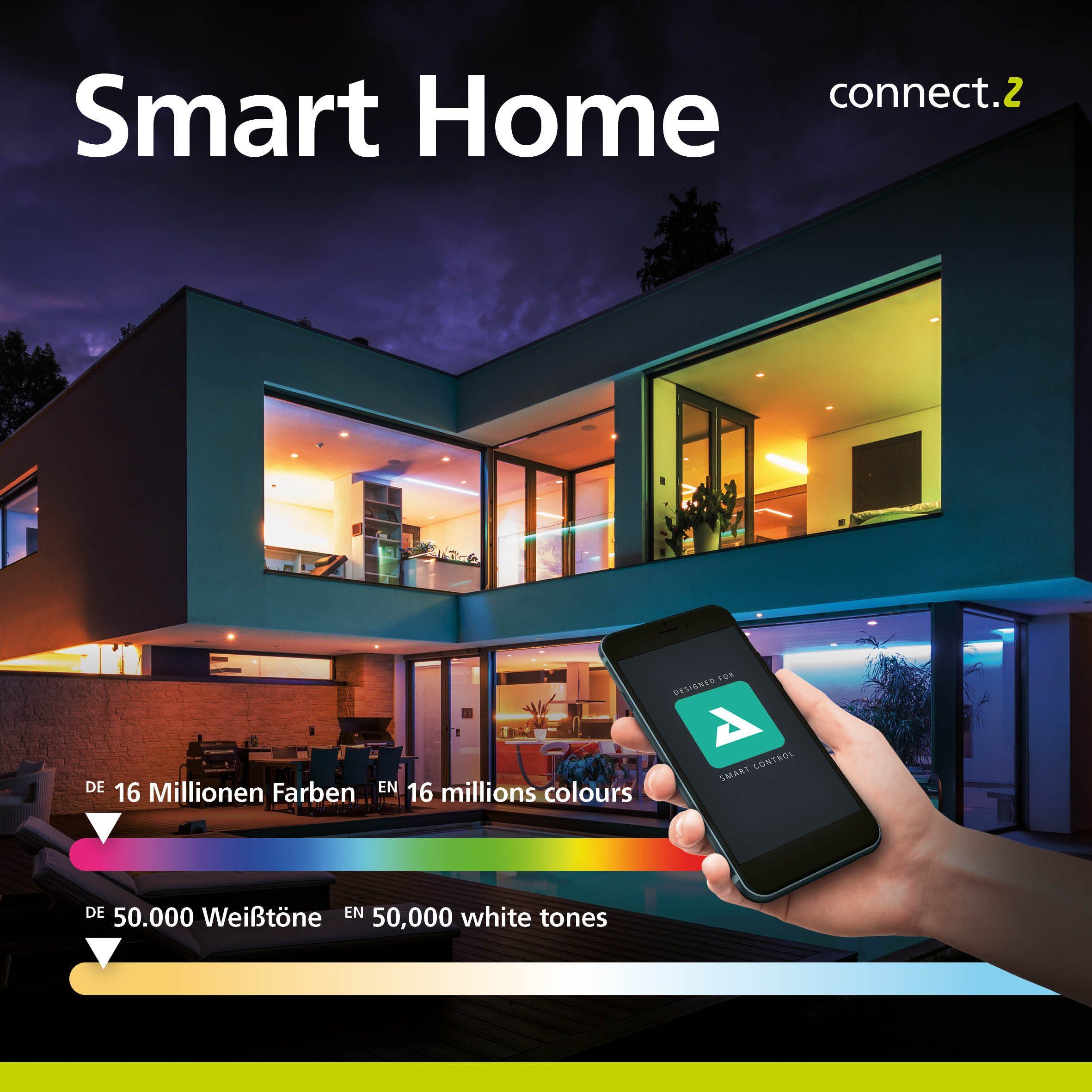 EGLO connect Turcona-Z LED-Deckenlampe 30x30cm günstig online kaufen
