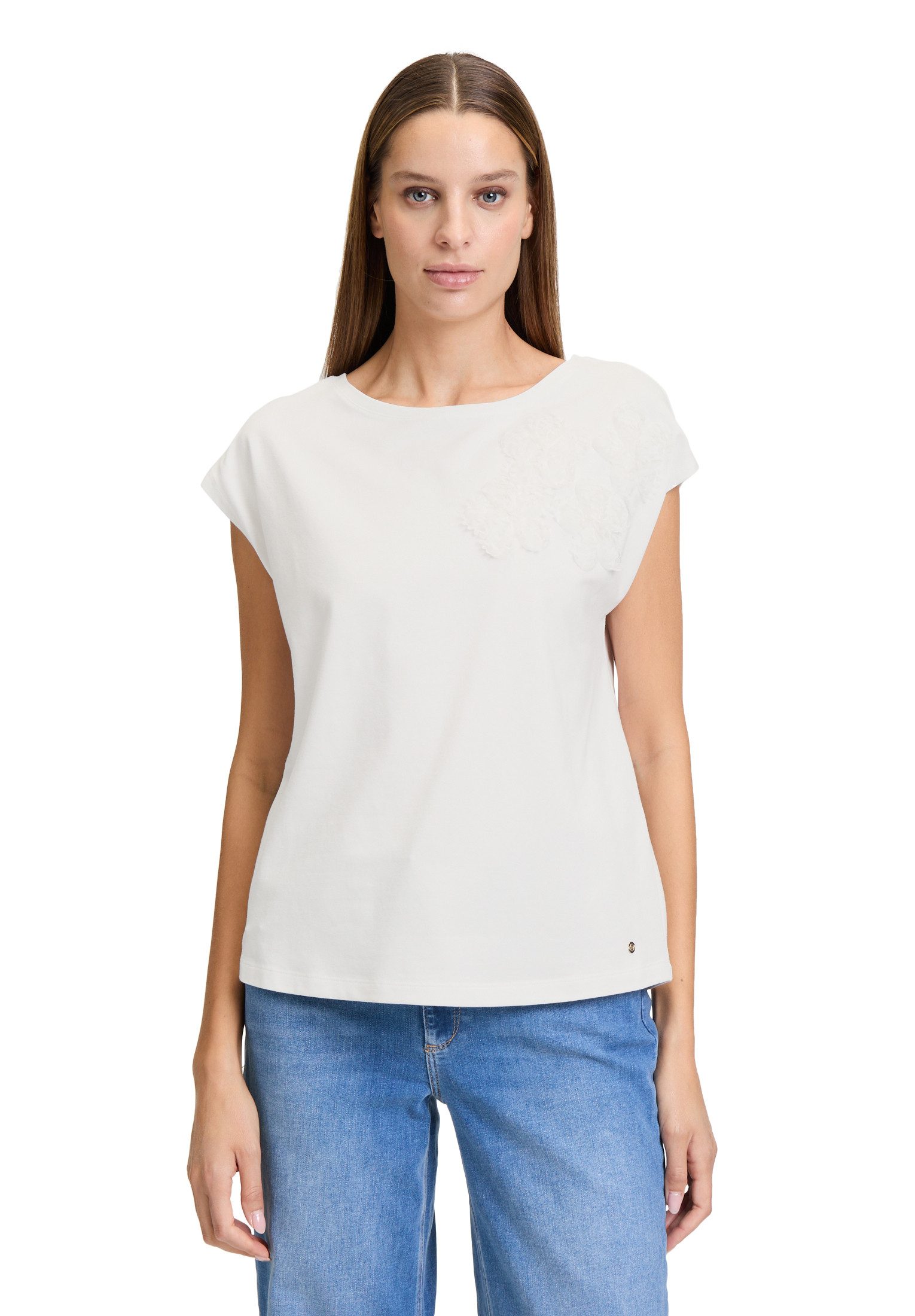 Kurzarmshirt Betty & Co Casual-Shirt mit Applikation