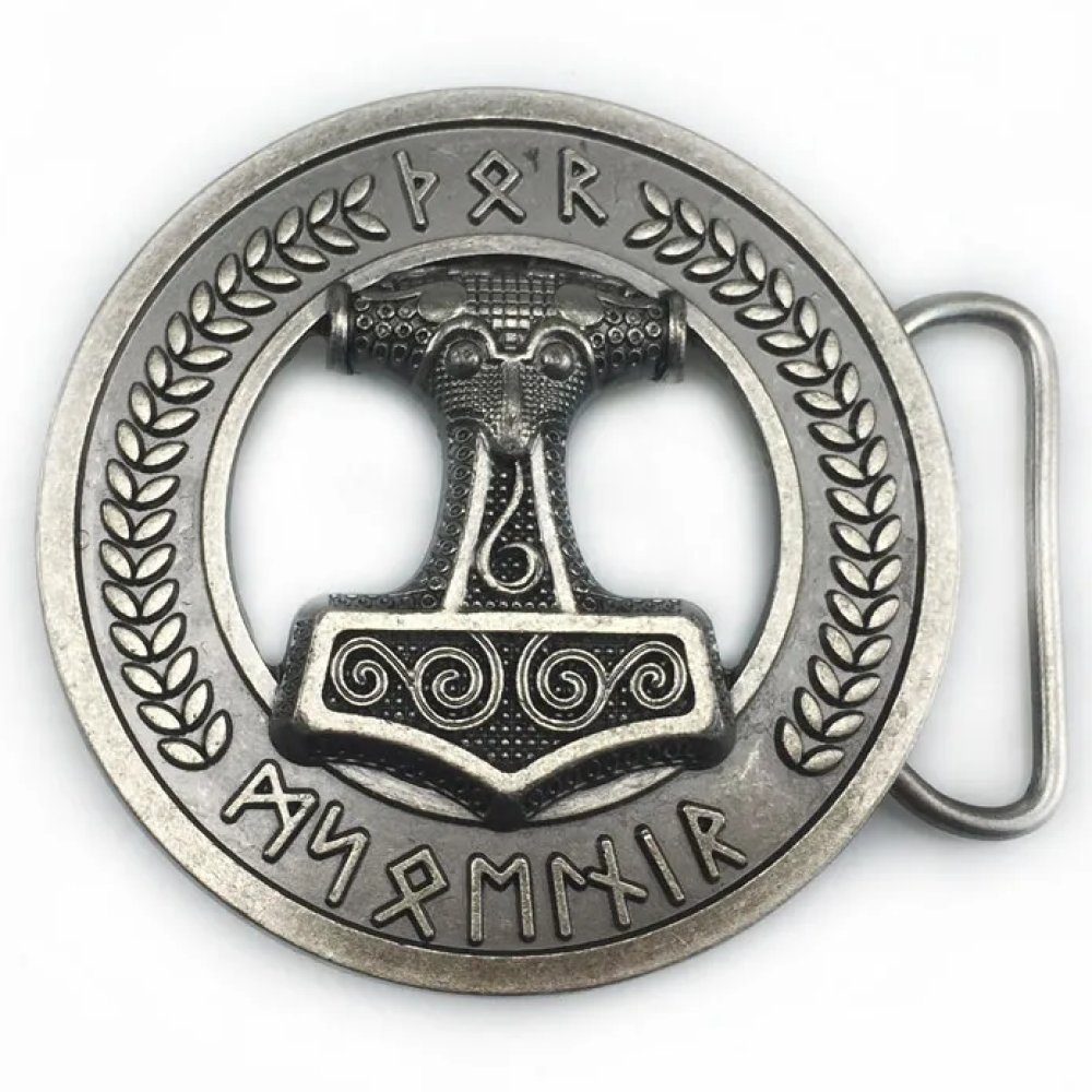 Ware aus aller Welt Gürtelschnalle Wikinger Thorshammer Mjölnir Gürtelschließe Wechselschnalle Buckle (1-St)