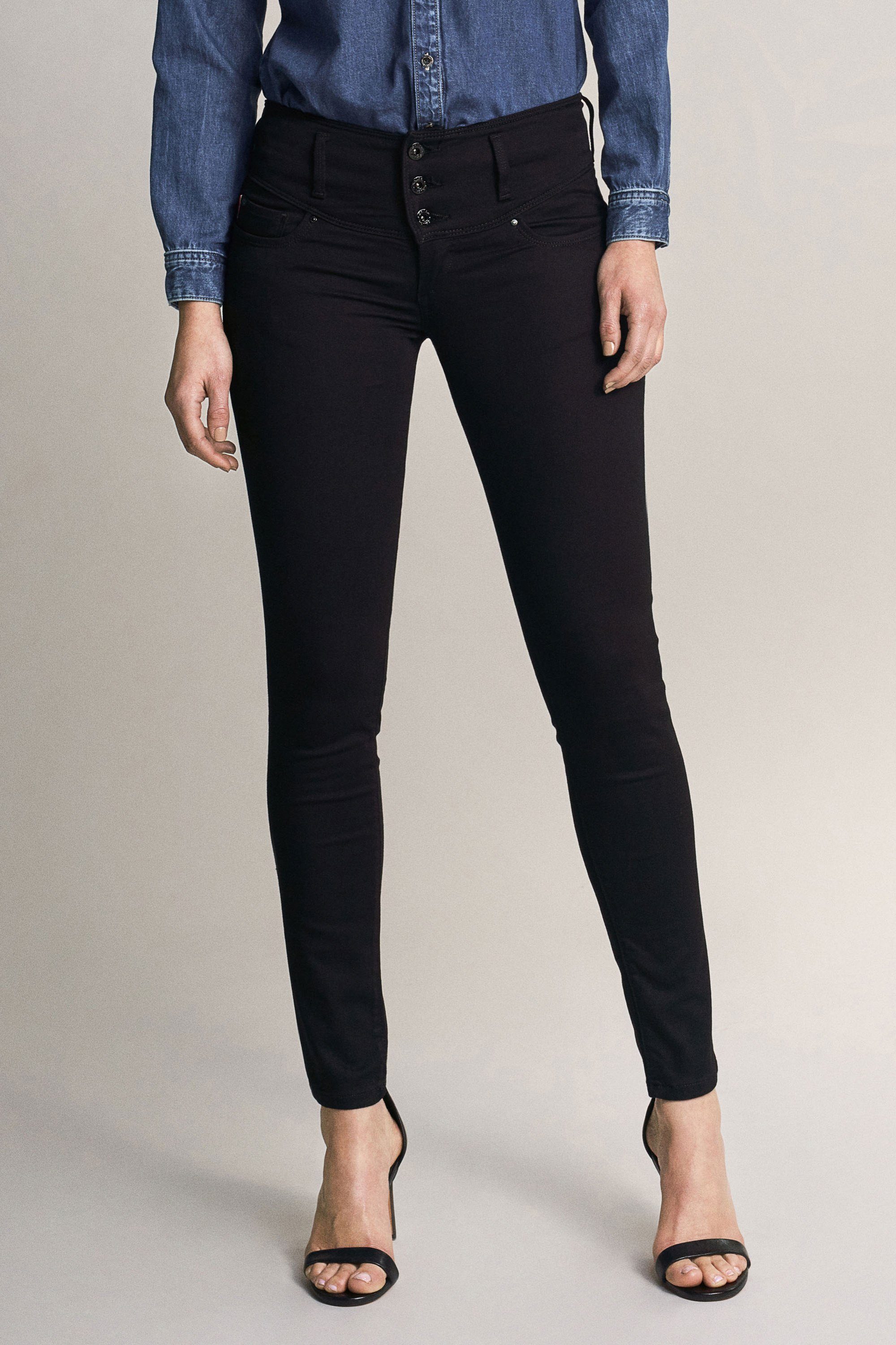 Salsa Stretch-Jeans SALSA JEANS MYSTERY PUSH UP SKINNY true black 123425.00 günstig online kaufen