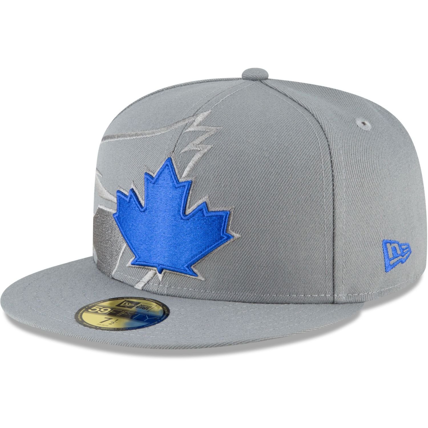 New Era Fitted Cap 59Fifty STORM GREY MLB Cooperstown Team Toronto Blue Jays