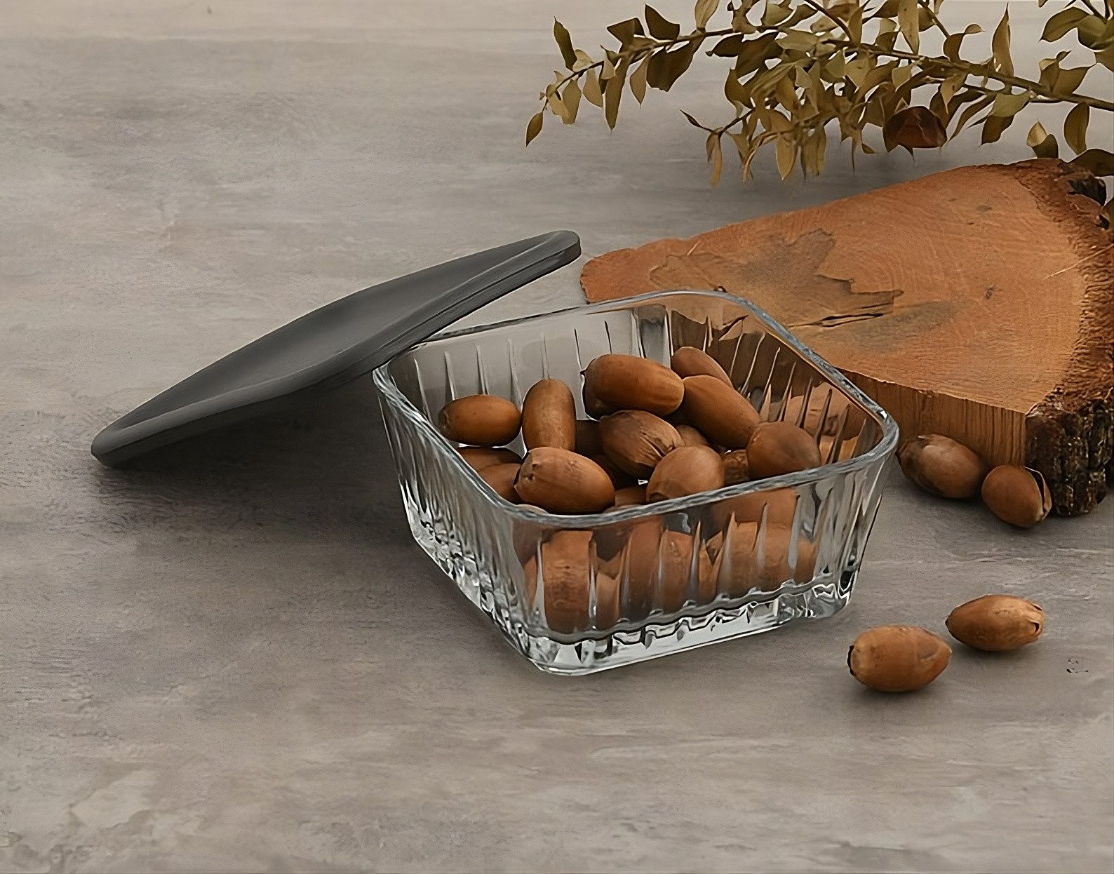 Pasabahce Snackschale Frezya-530236-Deckel, Glas, (Packung, 4-tlg), Pasabahce Glasschalen 4-er Set Cups mit Deckel