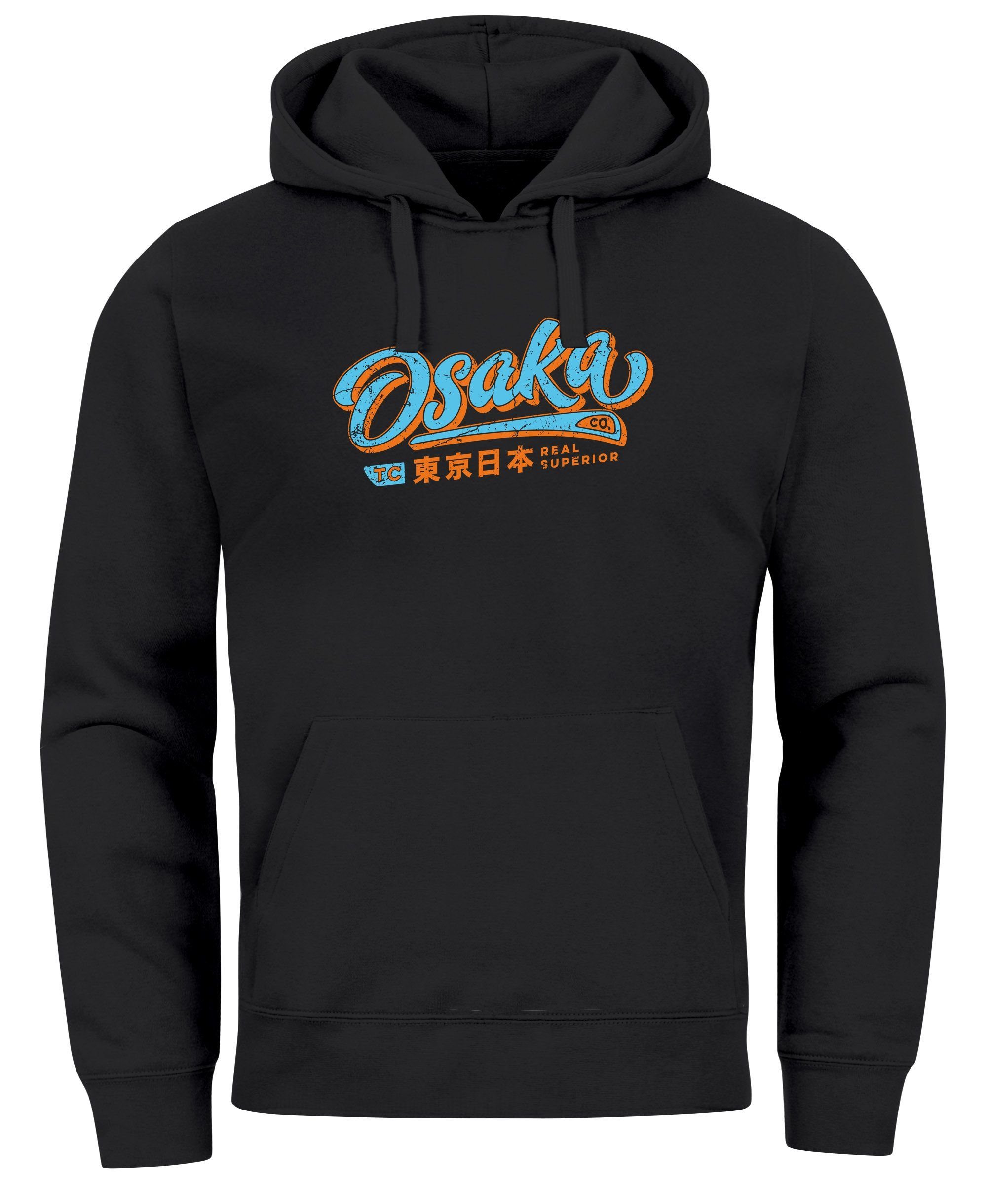 Hoodie Hoodie Herren japanische Schriftzeichen Japan Schriftzug Osaka