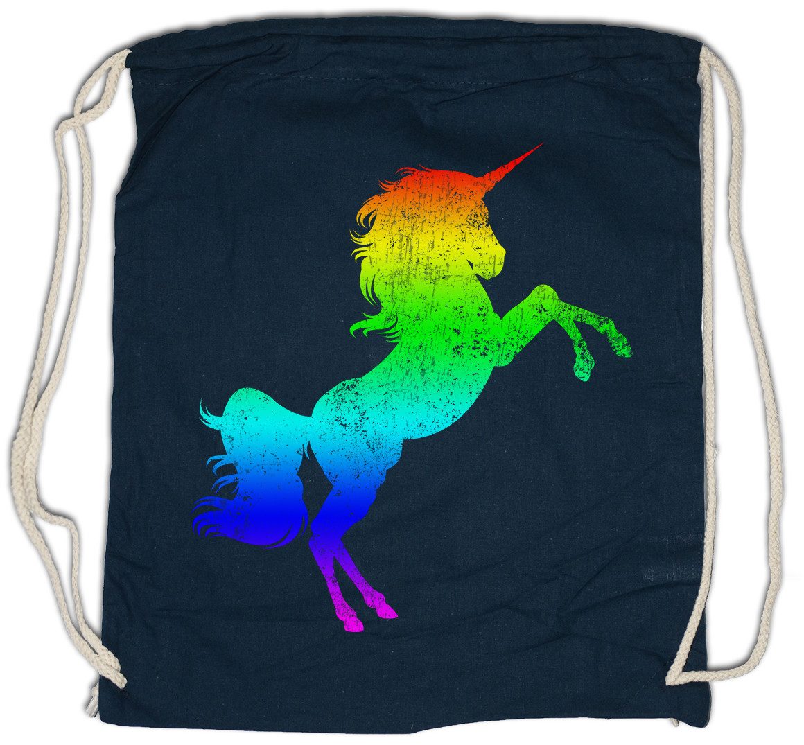 Turnbeutel Rainbow Unicorn Turnbeutel Regenbogen Einhorn Einhörner Toon Cartoon