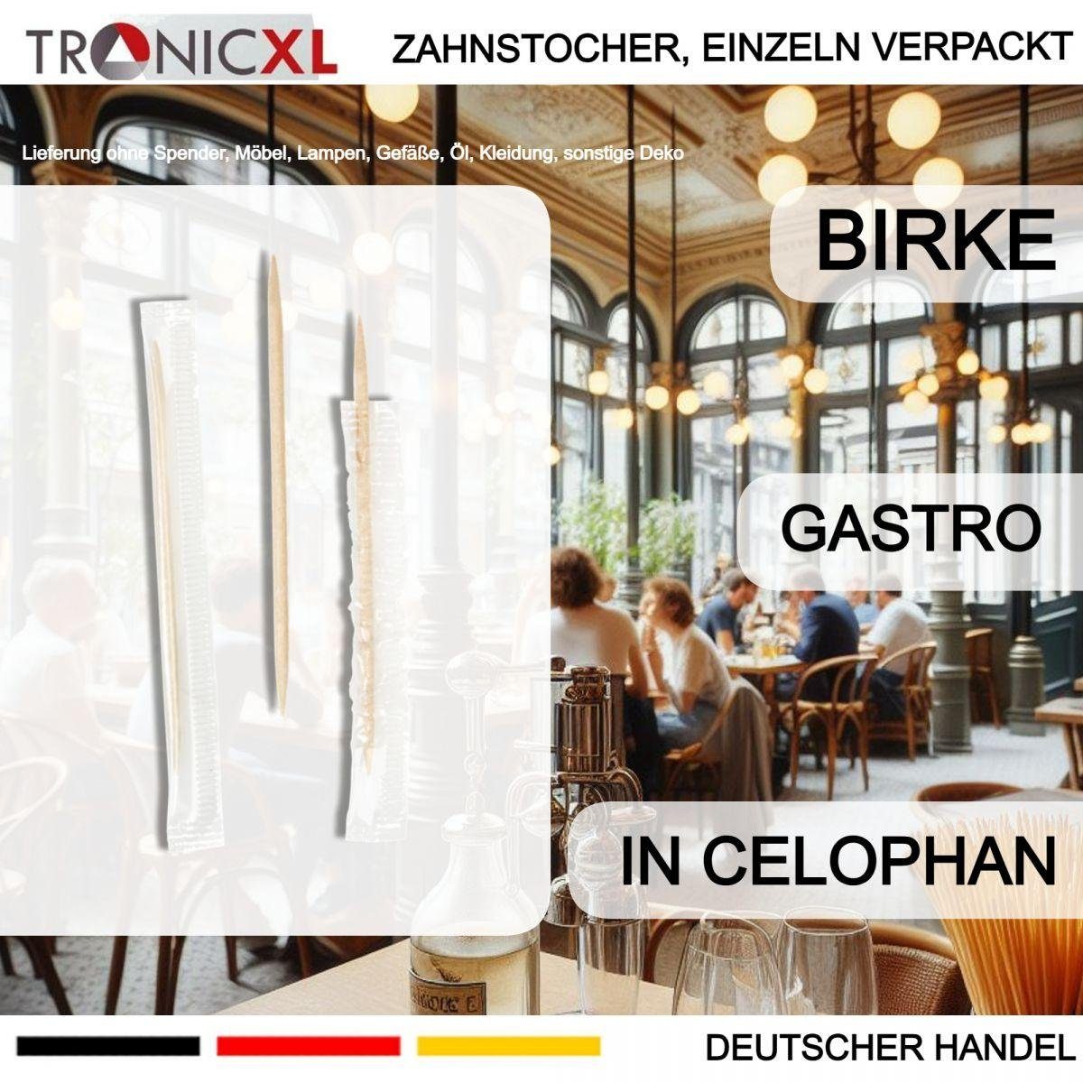 TronicXL Einwegbesteck-Set 1000 x Zahnstocher einzeln verpackt Gastro Gastronomie Bistro Holz (1000-tlg), Holz