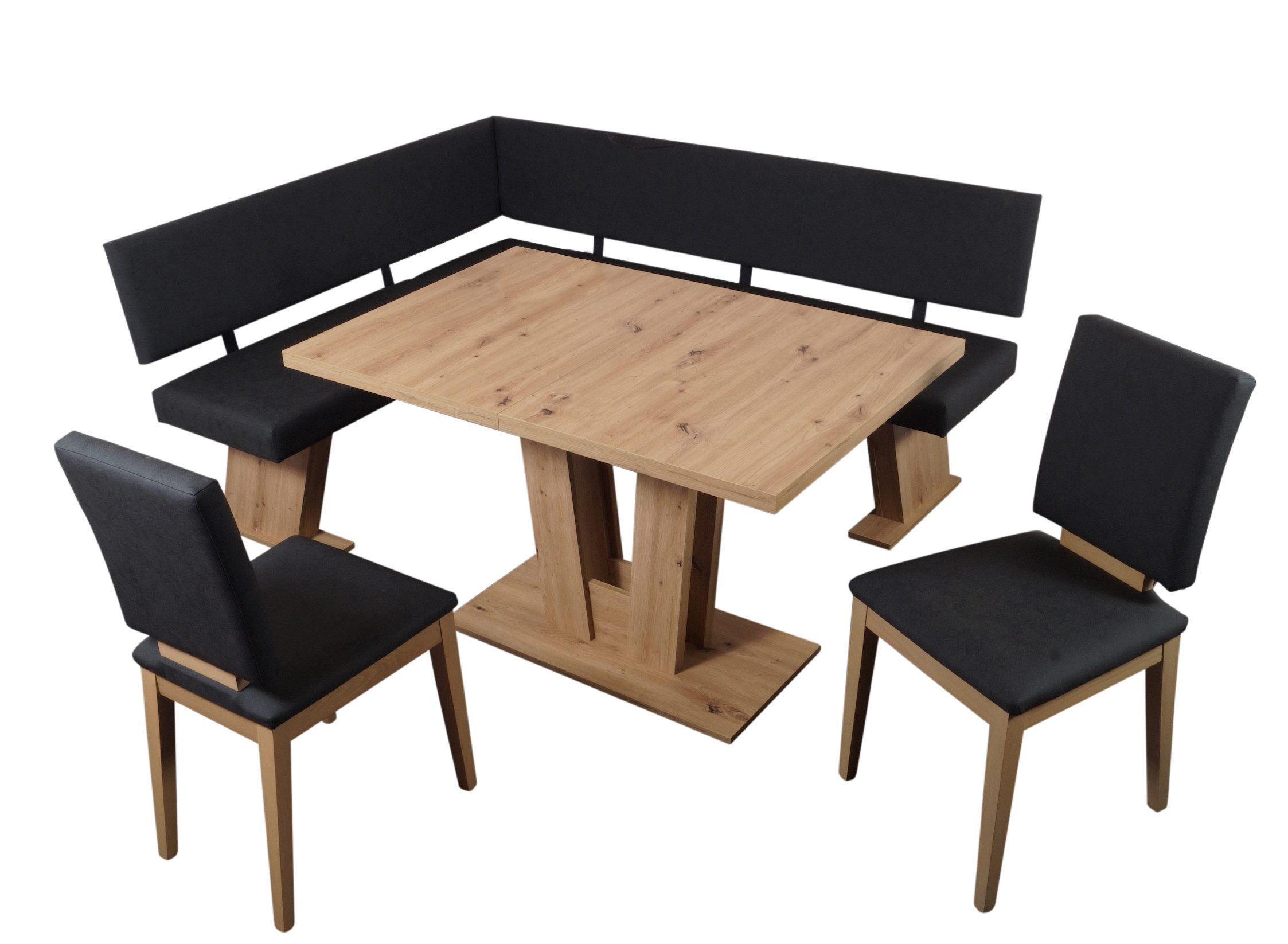 Stolebaenk Eckbankgruppe Varese MAVEAR, (1x Eckbank, 1x Tisch, 2x Stuhl), Sitz und Rücken Bezüge frei von allergisierenden Farbstoffen