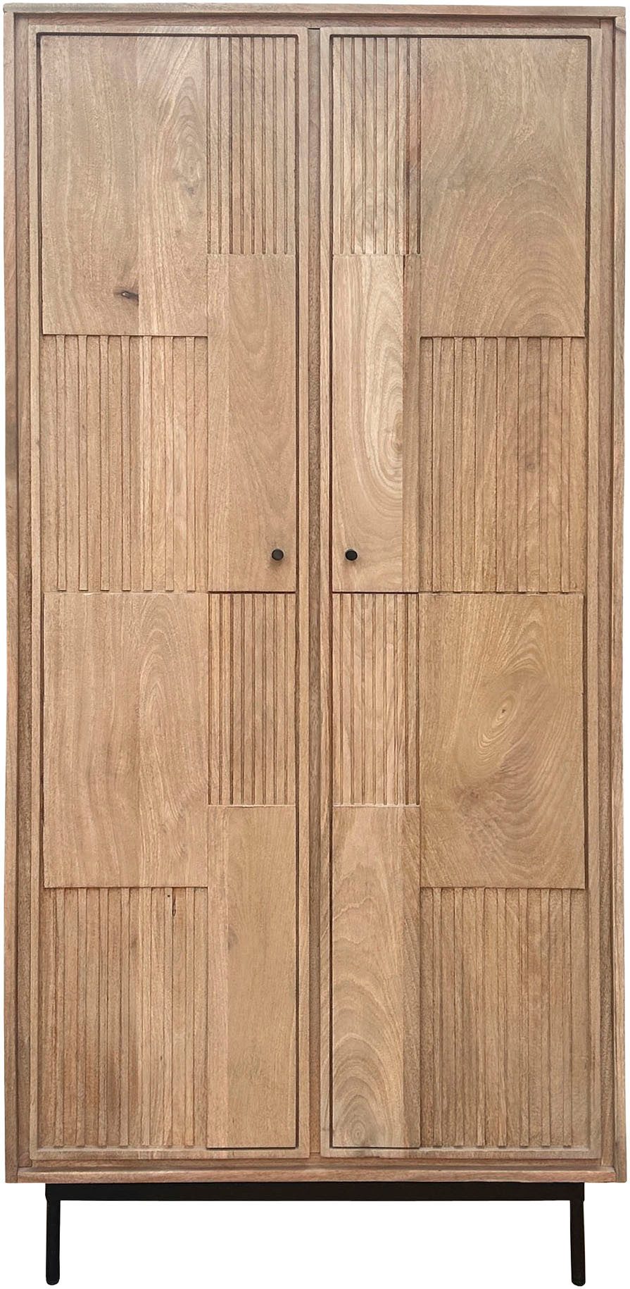 SIT Garderobenschrank Schrank – Massivholz‑Flurschrank mit variabler Kleiderstange (1-St) Massivholz‑Garderobenschrank mit variabler Kleiderstange & Böden