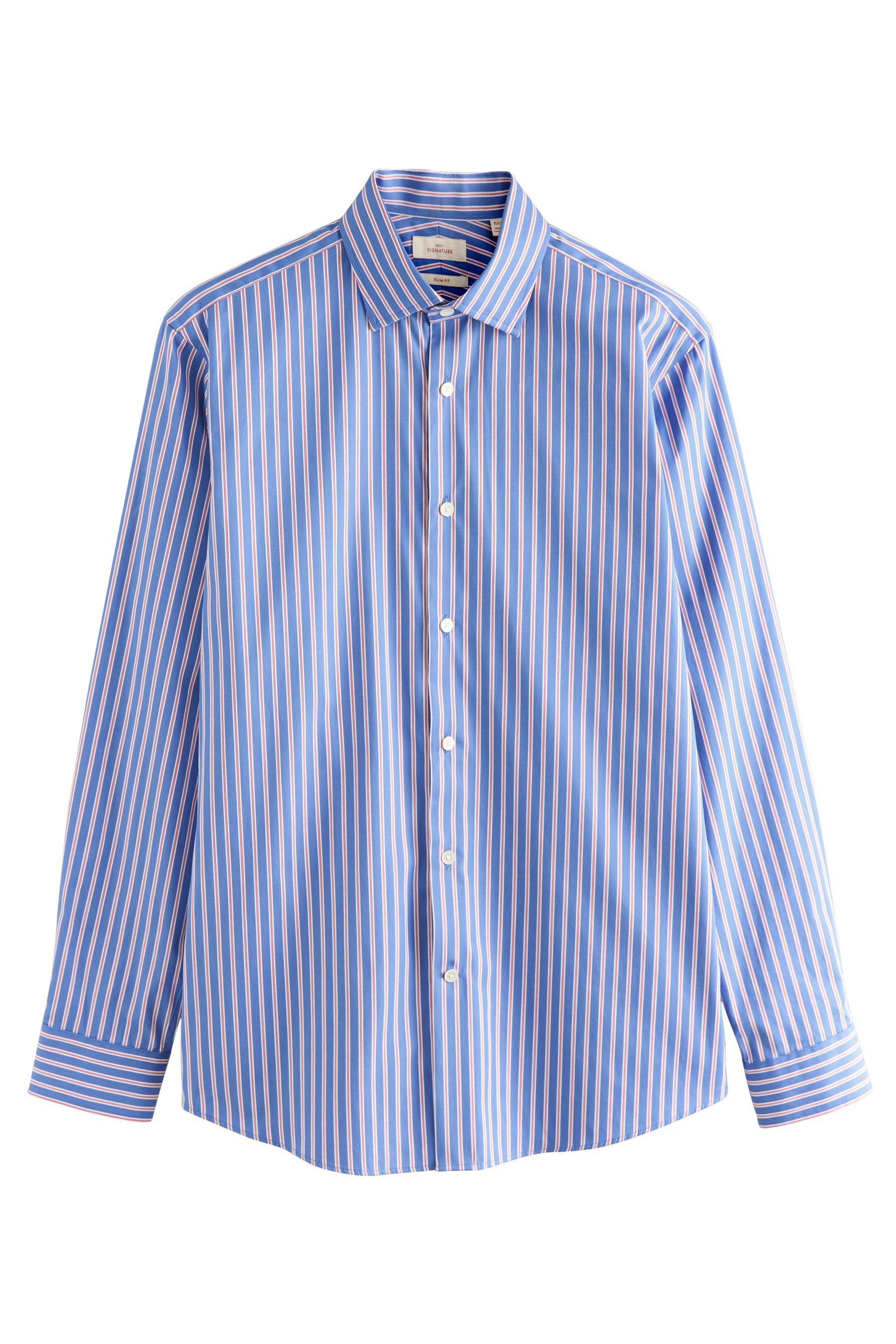 Langarmhemd Signature Slim Fit Hemd aus reiner Baumwolle