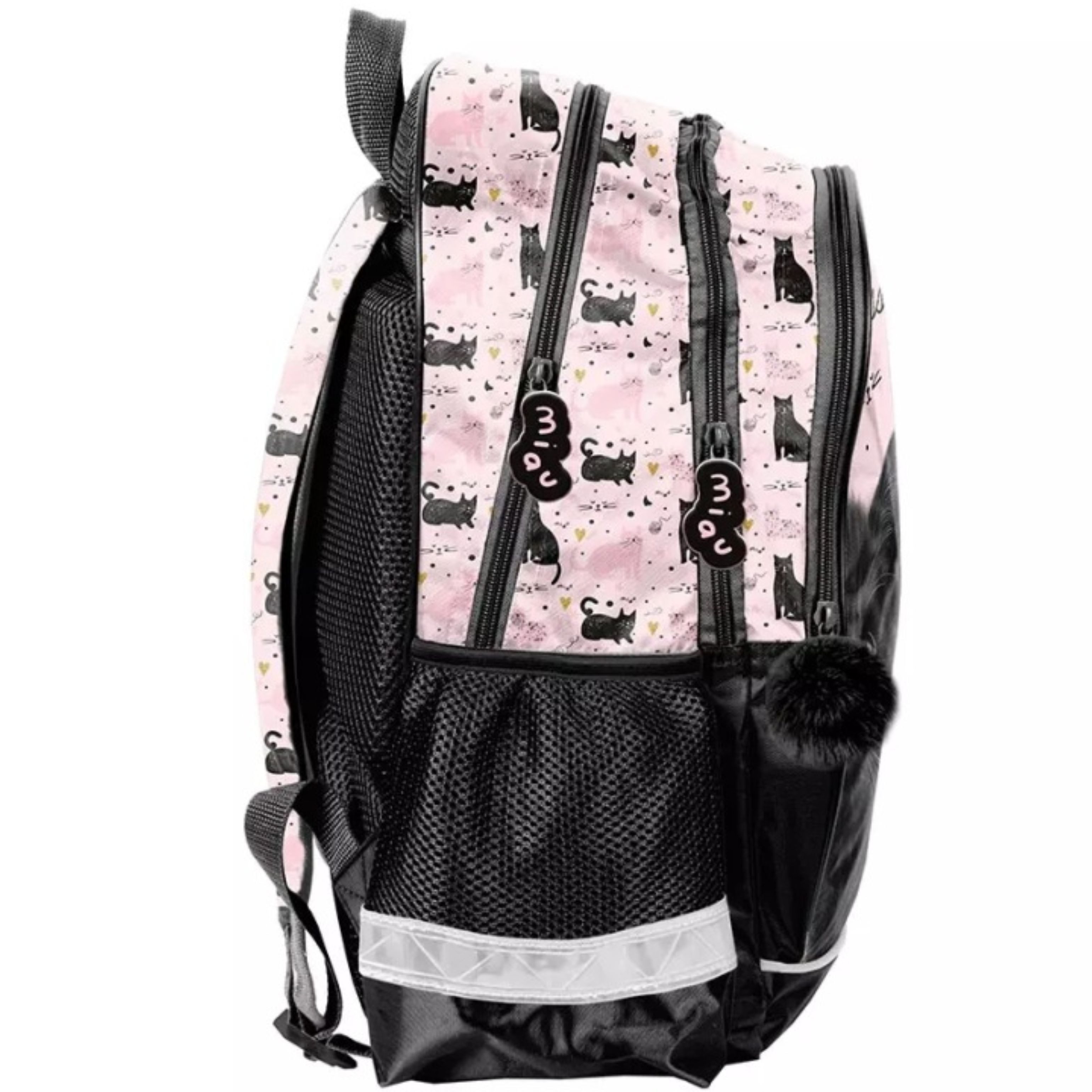 PASO Schulrucksack Paso Black Cat Schulrucksack für Mädchen Klasse 1-3 38 cm (1-tlg) – Bild 3 von 3