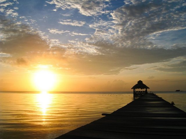 Papermoon Fototapete »Sunburst over Belize«, glatt-Otto