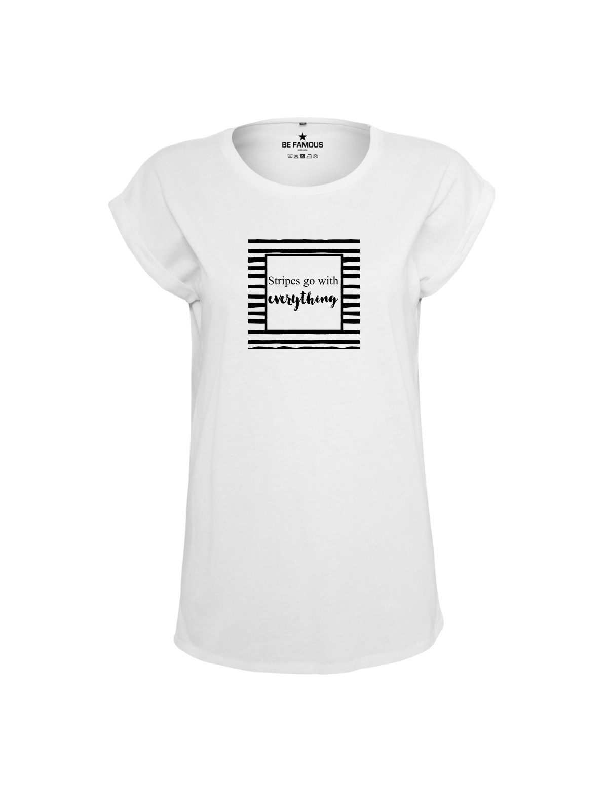 Be Famous Print-Shirt Classic Roll Up STRIGO (1-tlg., keine)