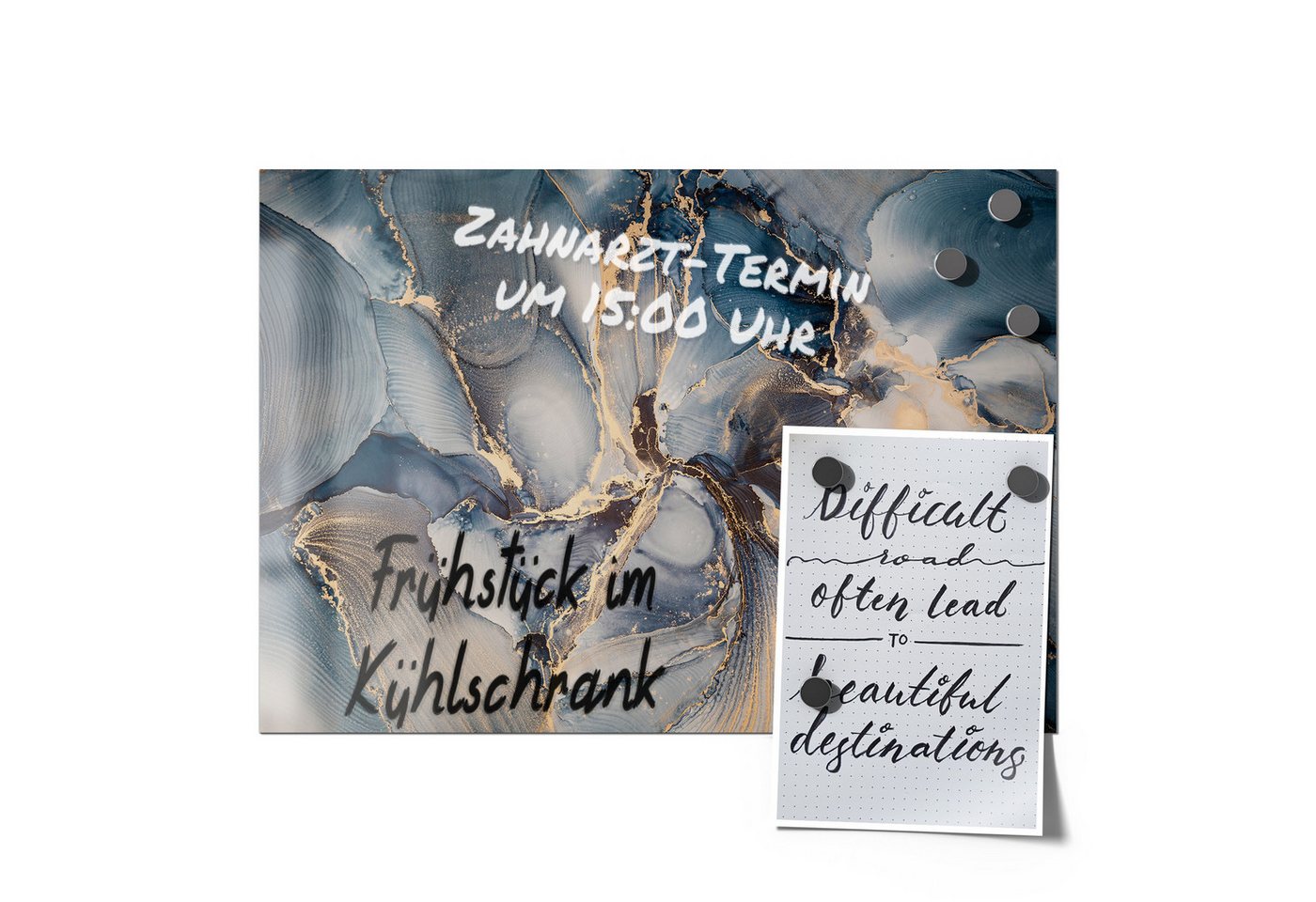 Thumbnail - DEQORI Magnetfolie 'Marmor-Farbspiel mit Gold', beschreibbar universal Magnetmatte magnetisch Folie Planer Kalender