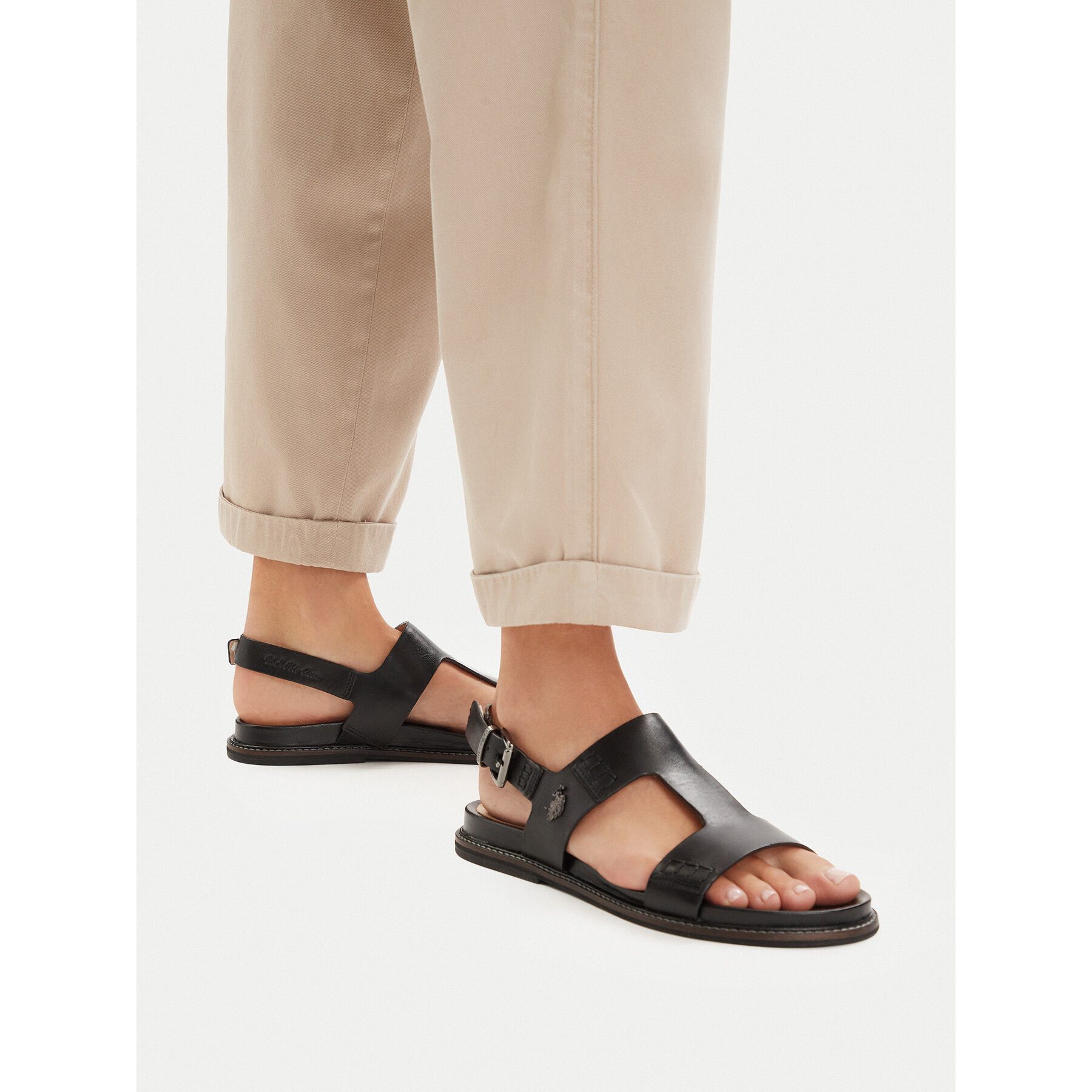 U.S. Polo Assn. US Polo Assn Damen-Sandalen Schwarz Sandale