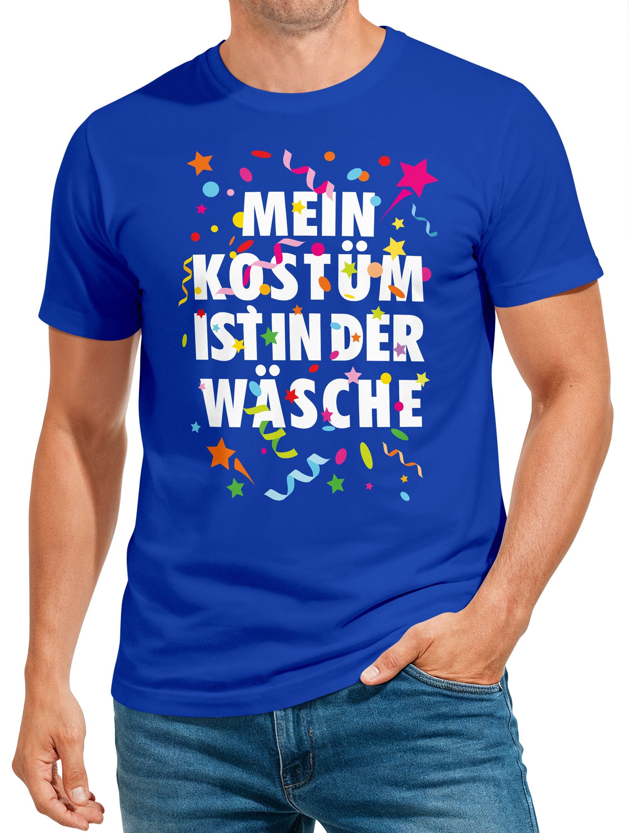 Print-Shirt Herren T-Shirt Fasching Karneval Kostüm Verkleidung Last Minute