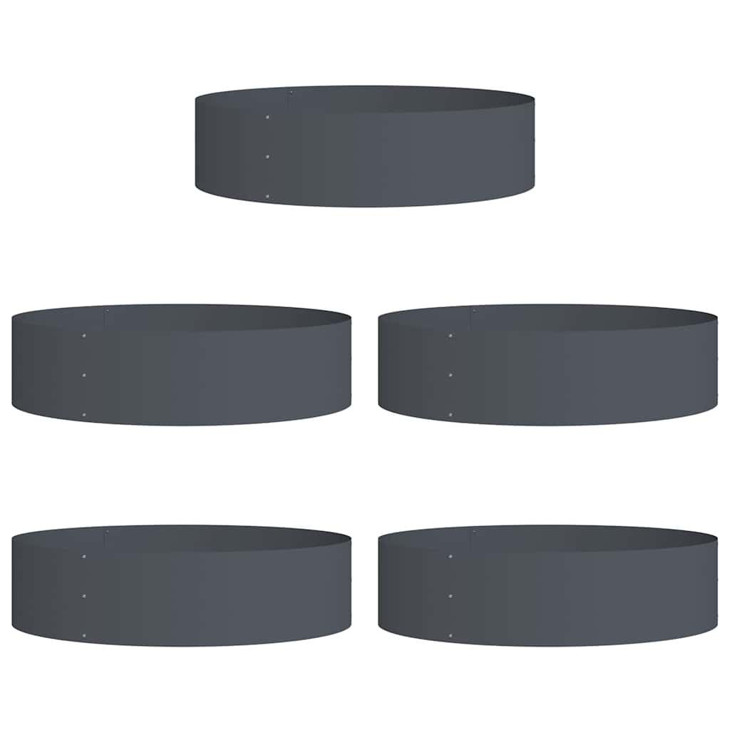 vidaXL Blumentopf Gartenpflanzer 5 pcs Anthrazit günstig online kaufen