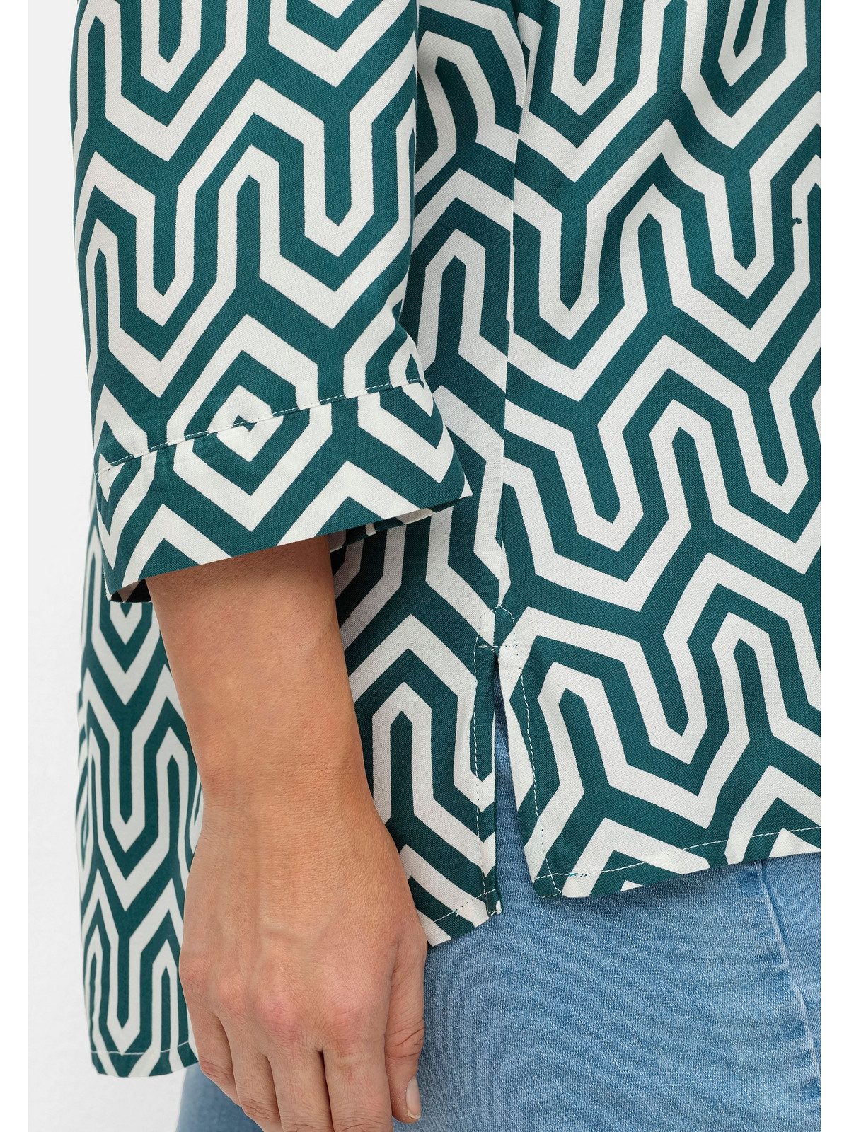 Sheego Tunika Große Größen mit grafischem Alloverprint