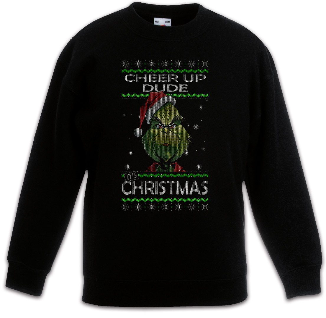 Sweatshirt Green Christmas Kinderpullover Merry Santa X-Mas Claus Grinch