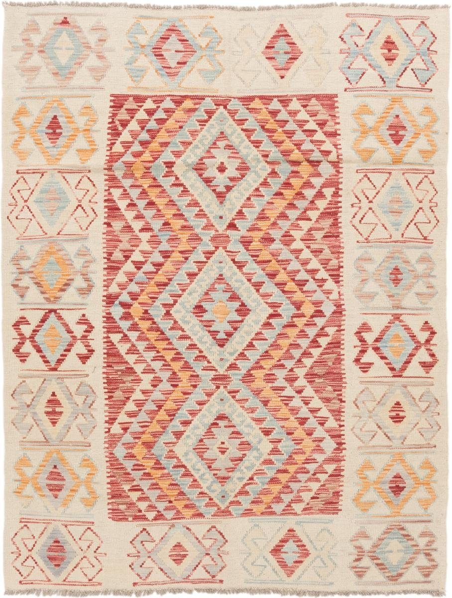 Orientteppich Kelim Afghan 157x199 Handgewebter Orientteppich, Nain Trading, rechteckig, Höhe: 3 mm