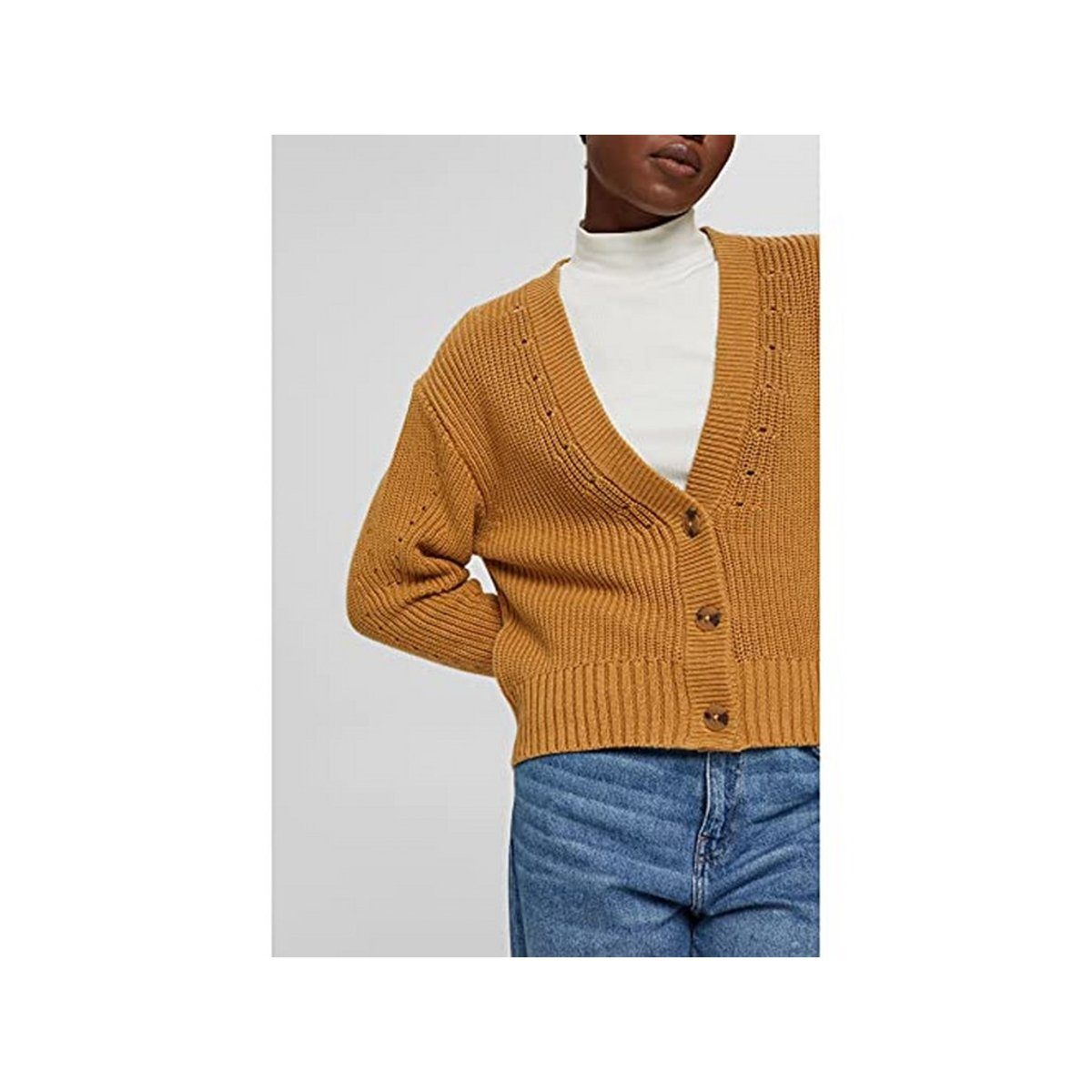 Esprit Sweatshirt (1-tlg) regular hell-braun fit