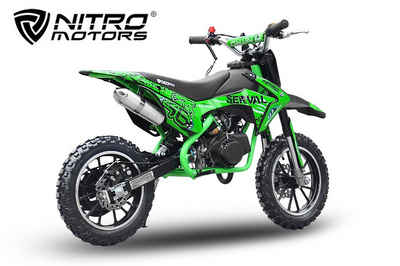 Nitro Motors Dirt-Bike »Dirtbike Serval 49cc 10" Crossbike Pocket Minicross Pocketbike«, 1 Gang