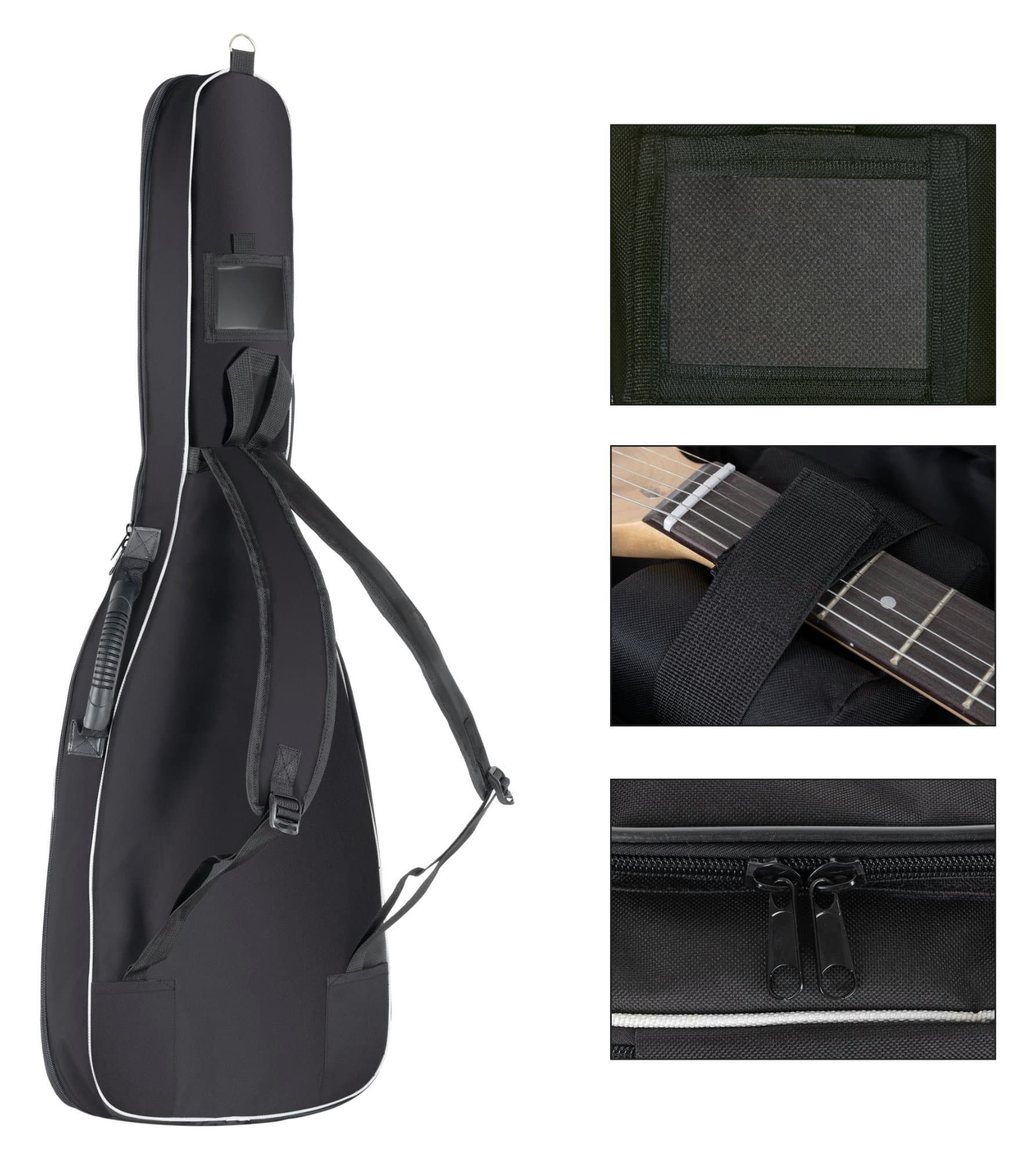 McGrey Gitarrentasche Ecobag E-Gitarrentasche (Gigbag mit weicher Polsterung, inkl. 2 Fronttaschen für Noten/Zubehör), 2 ergonomische, verstärkte Tragegriffe