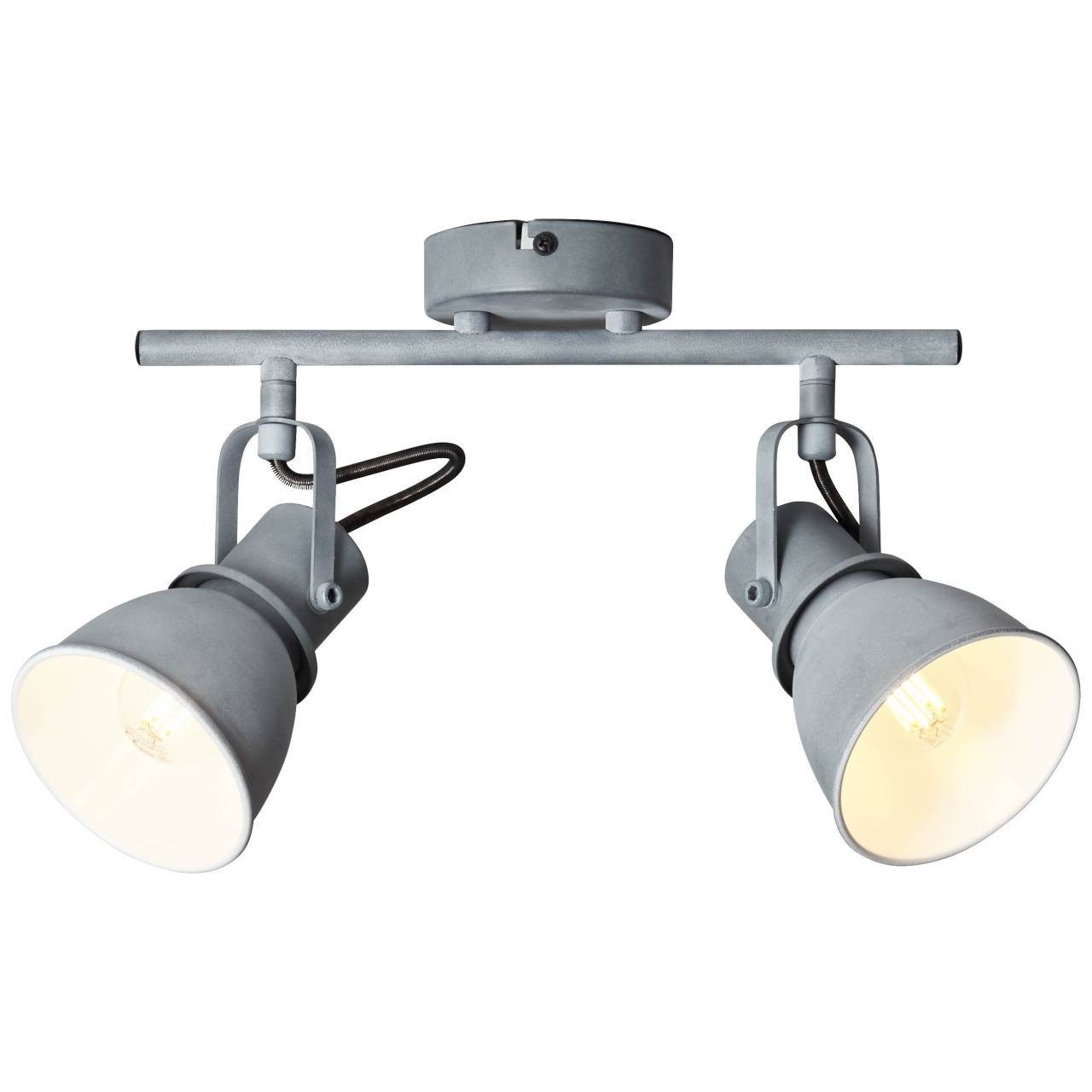 Bogart Deckenleuchte grau Lampe für geeignet Bogart, Spotrohr 25W, D45, 2flg 2x Brilliant Beton E14,