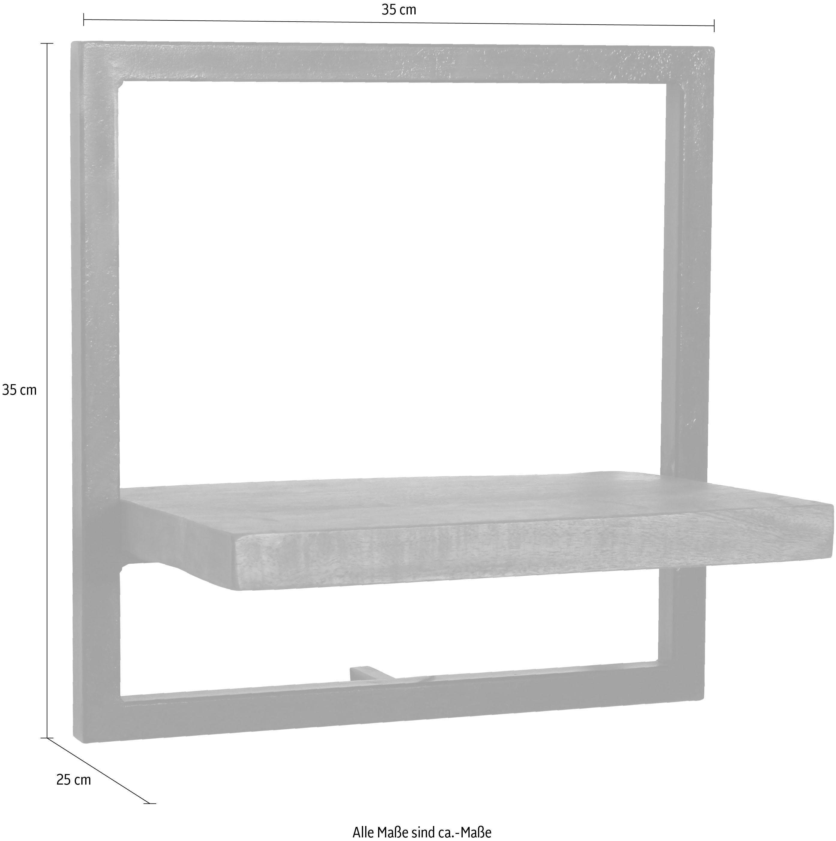 SIT Wandregal Regal PANAMA – Industrial Regal aus Mango‑Holz & Altmetall, Wandregal aus Mango‑Holz & Altmetall für vielseitigen Stauraum
