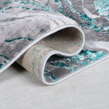 Teppich Marbled, FLAIR RUGS, rechteckig, Höhe: 12 mm, dezenter Glanz, mehrfarbig, modernes Marmor-Design