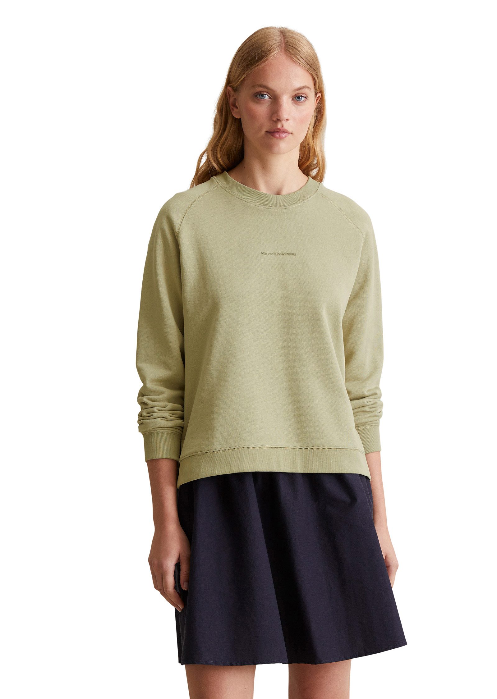 Marc O'Polo DENIM Sweatshirt Rückenteil dezent länger, kleine Seitenschlitz günstig online kaufen