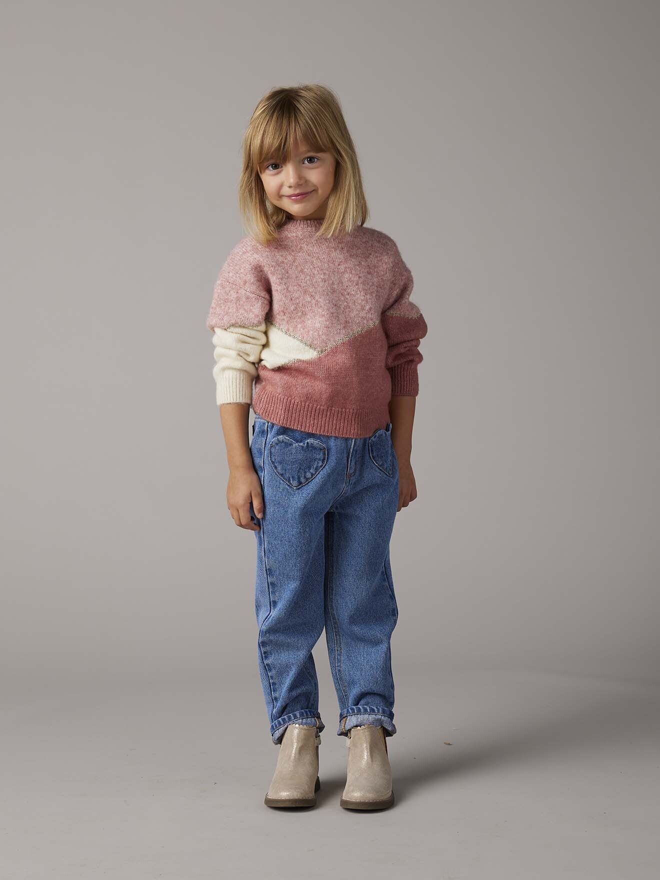 vertbaudet Pullunder Mädchen Pullover im Colorblock-Style