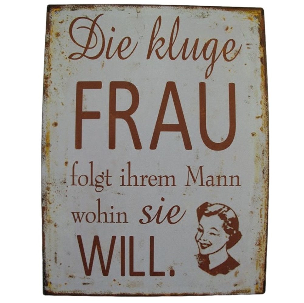 Metallschild Blechschild Reklameschild lustige Sprüche Schild
