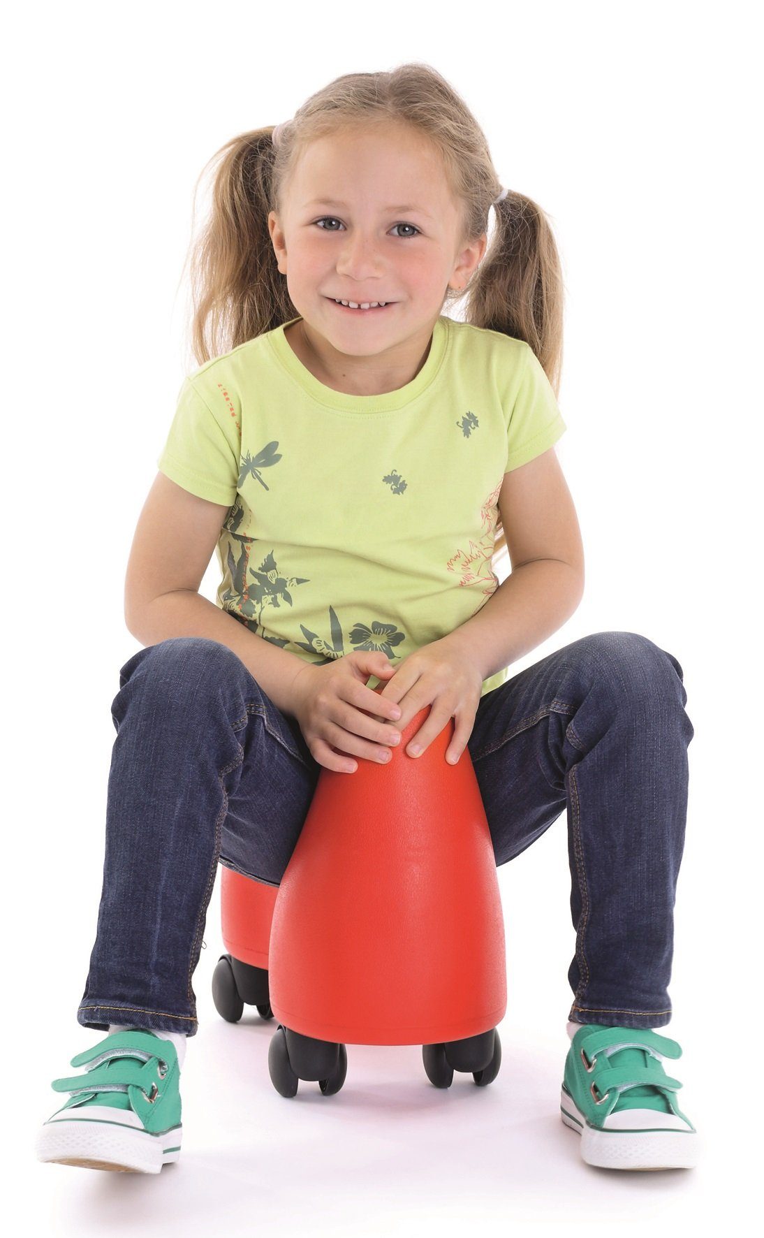 SportFit Kübelrutscher Hippie Bus – Rutschfahrzeug Für Kinder Mit Stauraum, 54x30x35 Cm