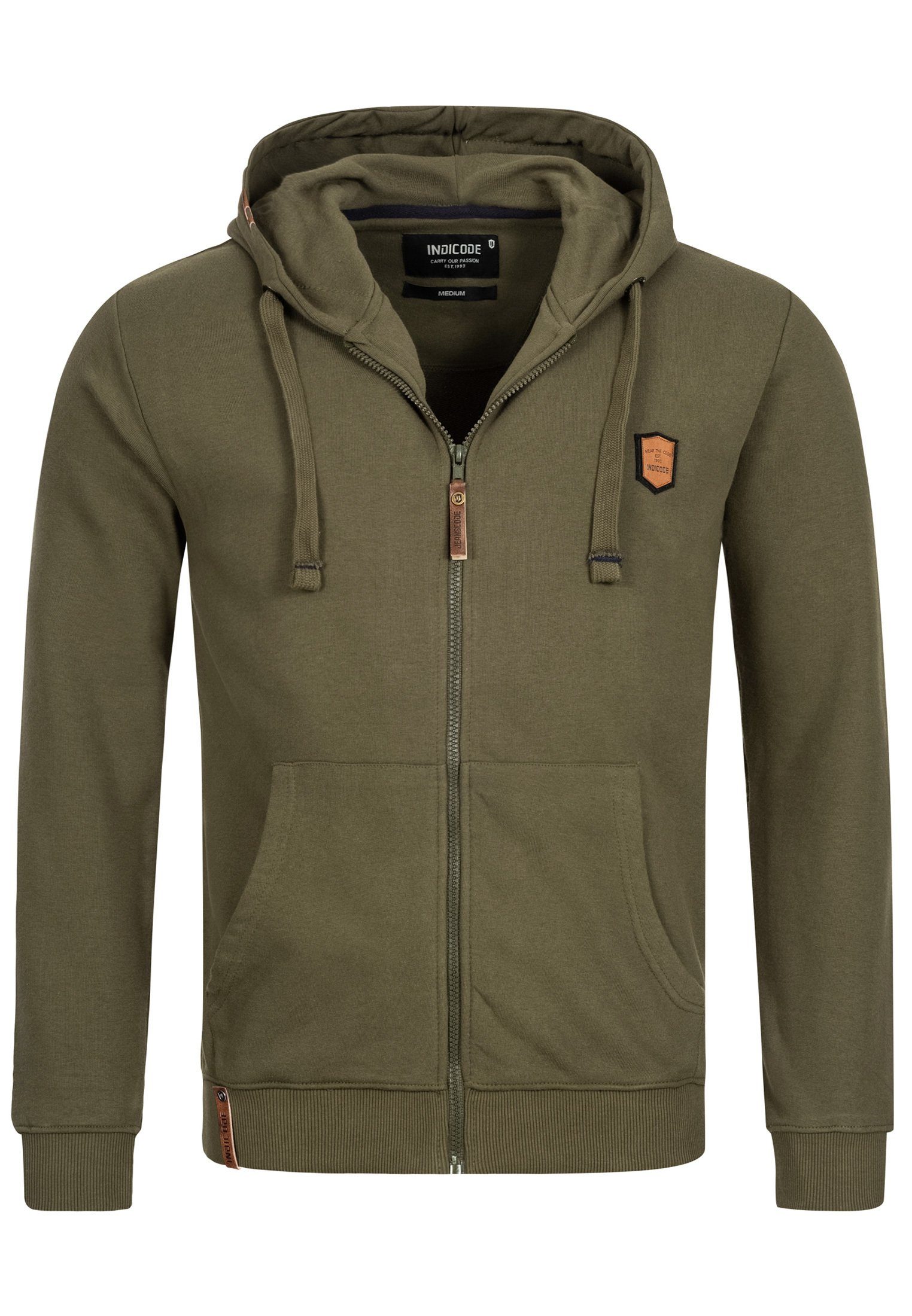 Indicode Kapuzensweatjacke Herren Braidwood Hoodie Sweatjacke Herrenjacke günstig online kaufen