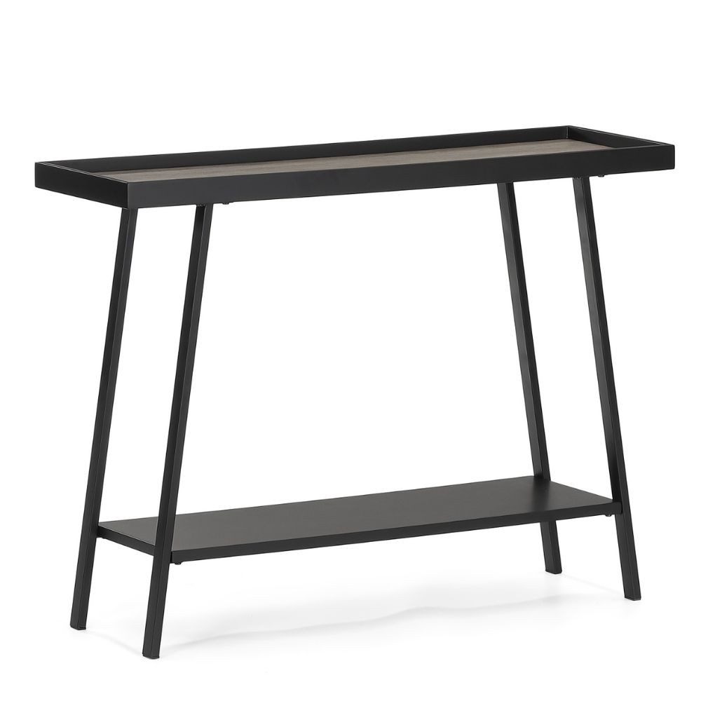 LebensWohnArt Konsolentisch Moderner Konsolentisch CUDA 100cm Altholz-Look Metallgestell