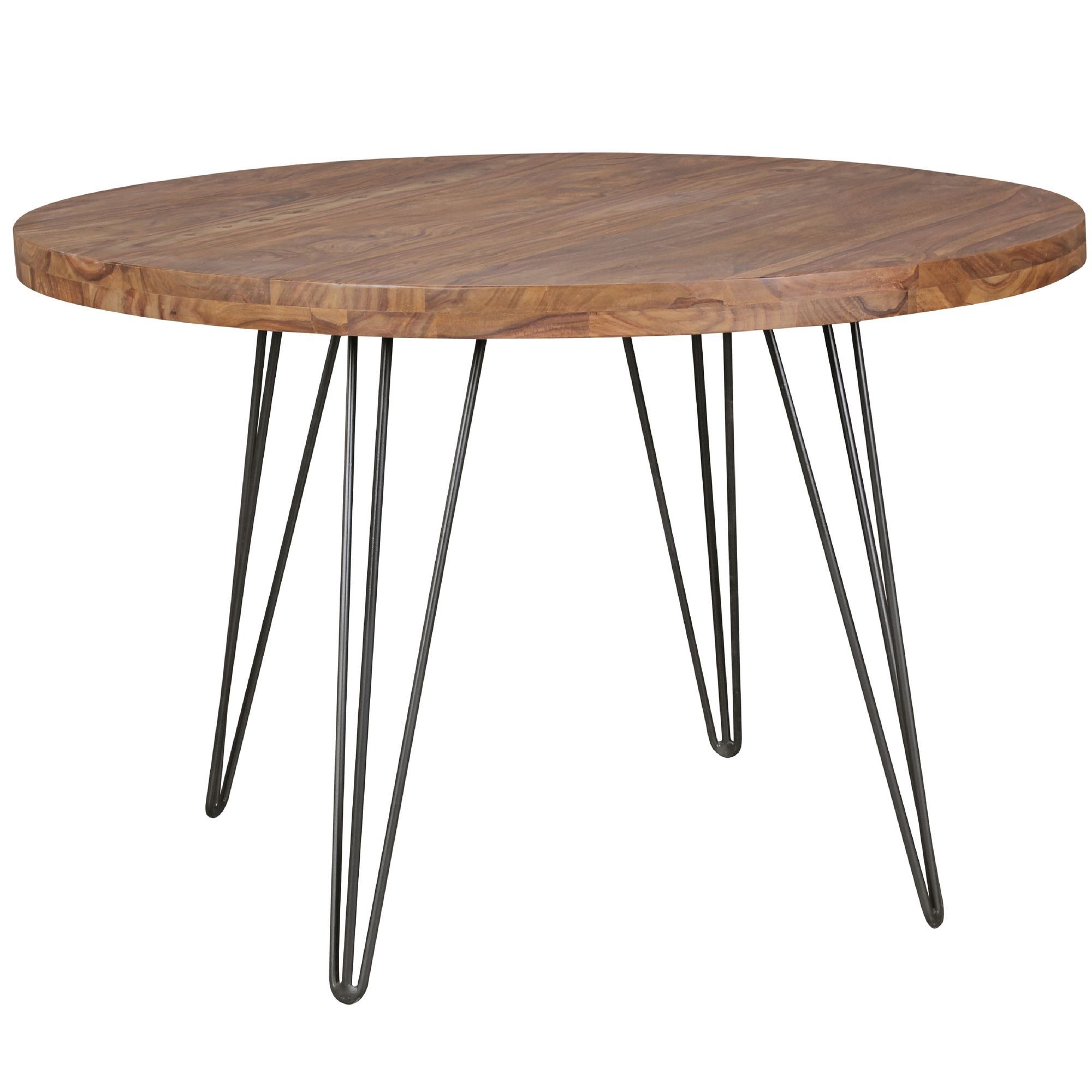 KADIMA DESIGN Esstisch Runder Massivholz-Esszimmertisch, Landhausstil, 120 cm Durchmesser – Bild 2 von 5